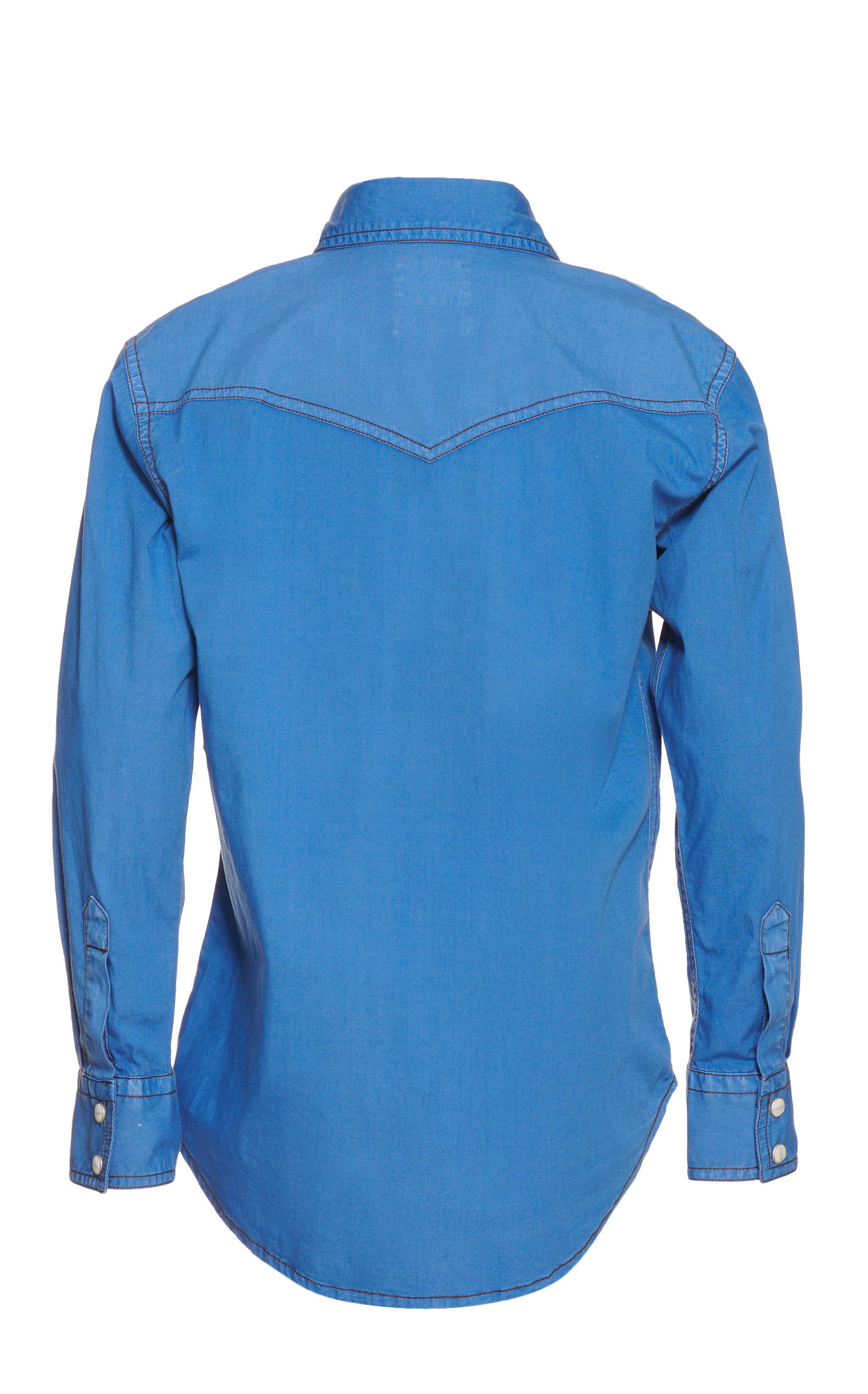 Rafter C Boys' ProFlex45 Washed Blue Long Sleeve Stretch Western Shirt - Image 1