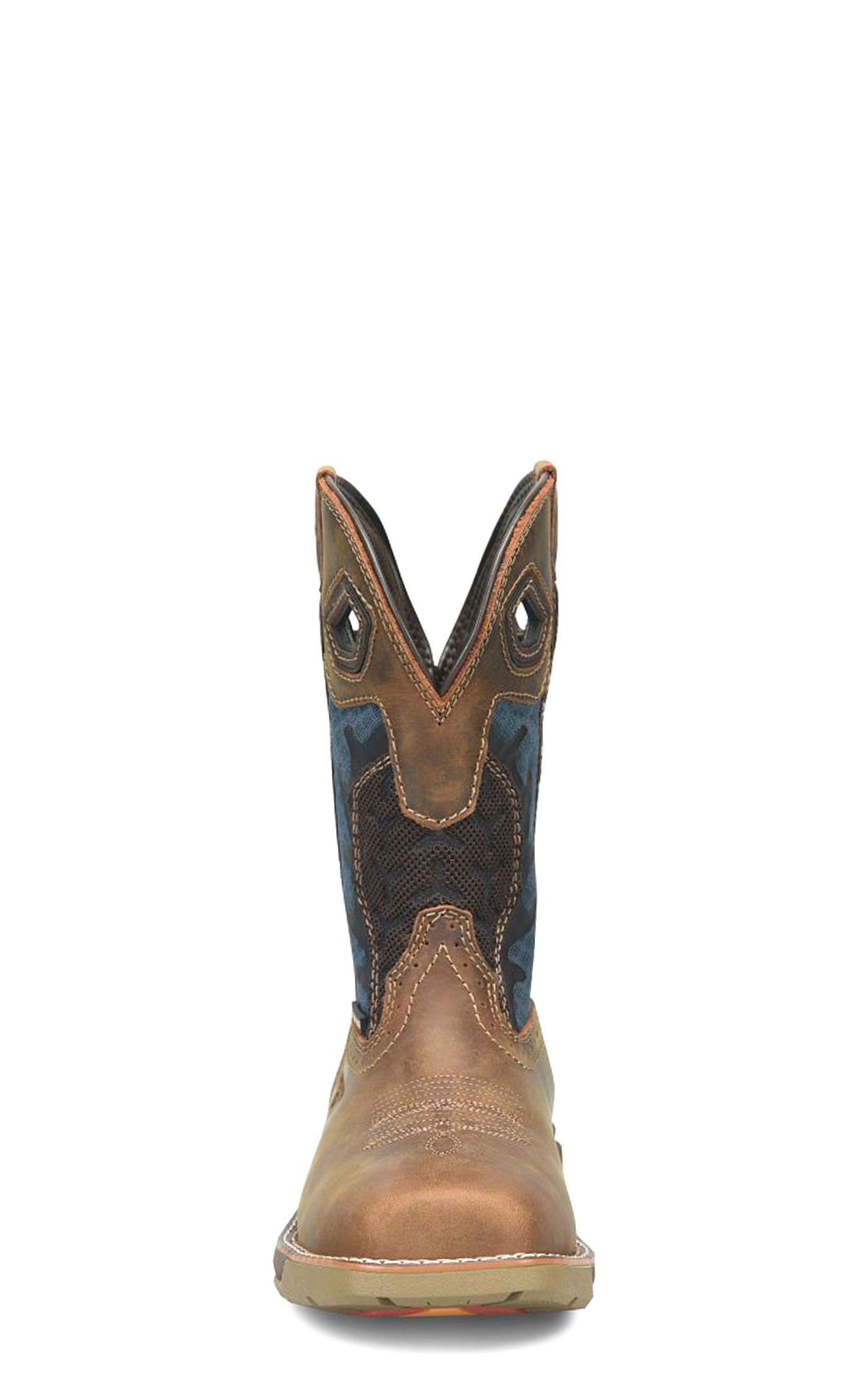 Double H Women's Watcher Brown and Blue Phantom ICE Wide Composite Square Toe Work Boot - Image 1