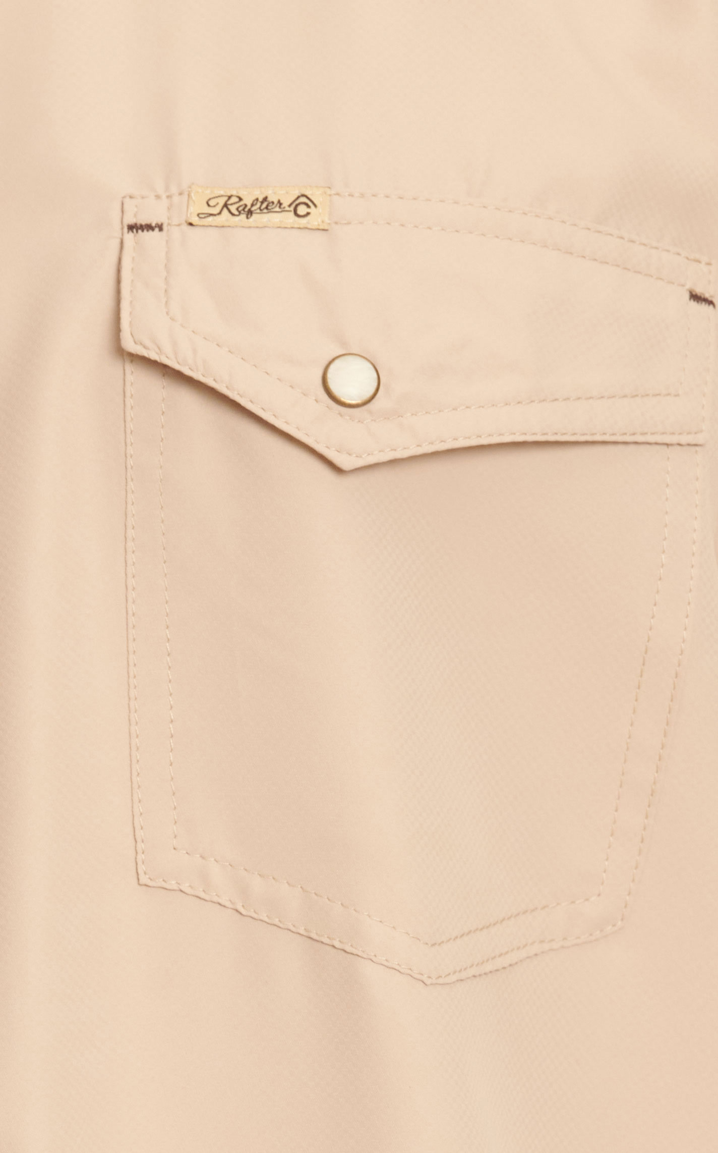 Rafter C Outdoors Men's Khaki  Short Sleeve Fishing Shirt - Image 1