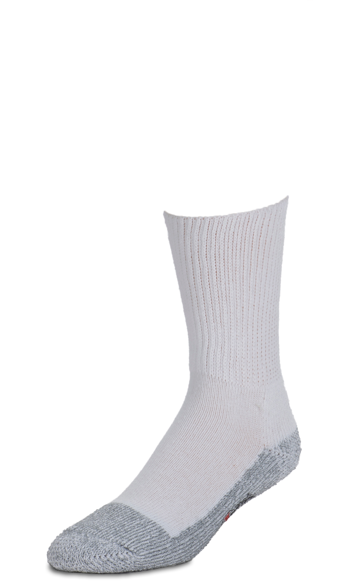 Justin Men's White Half Cushion Cotton Mid Calf with Ordor Control 2Pk Steel Toe Boot Socks - Image 1