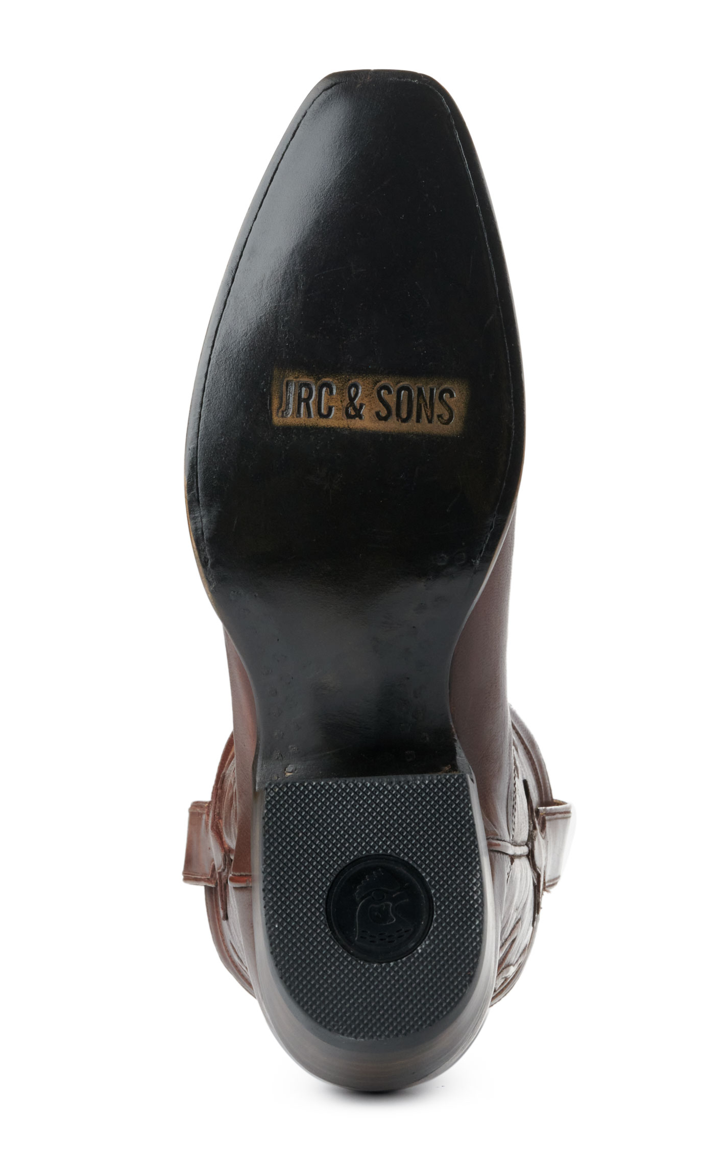 JRC & Sons Men's Wyatt Brush Off Goat Punchy Square Toe Cowboy Boot in Tan - Image 1