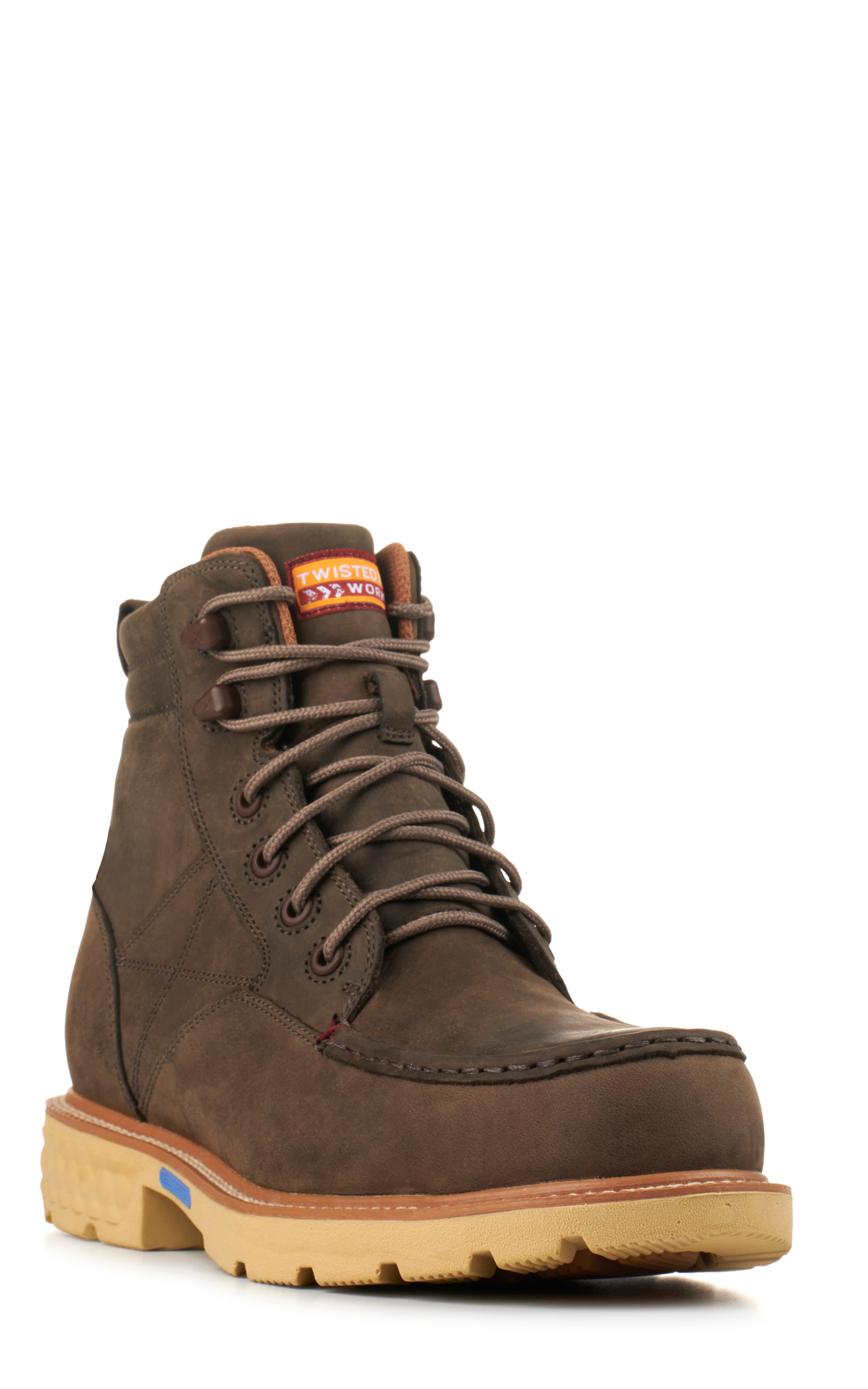 Twisted X Men's Khaki Shitake Waterproof CellStretch Round Nano Composite Toe Work Boot - Image 1