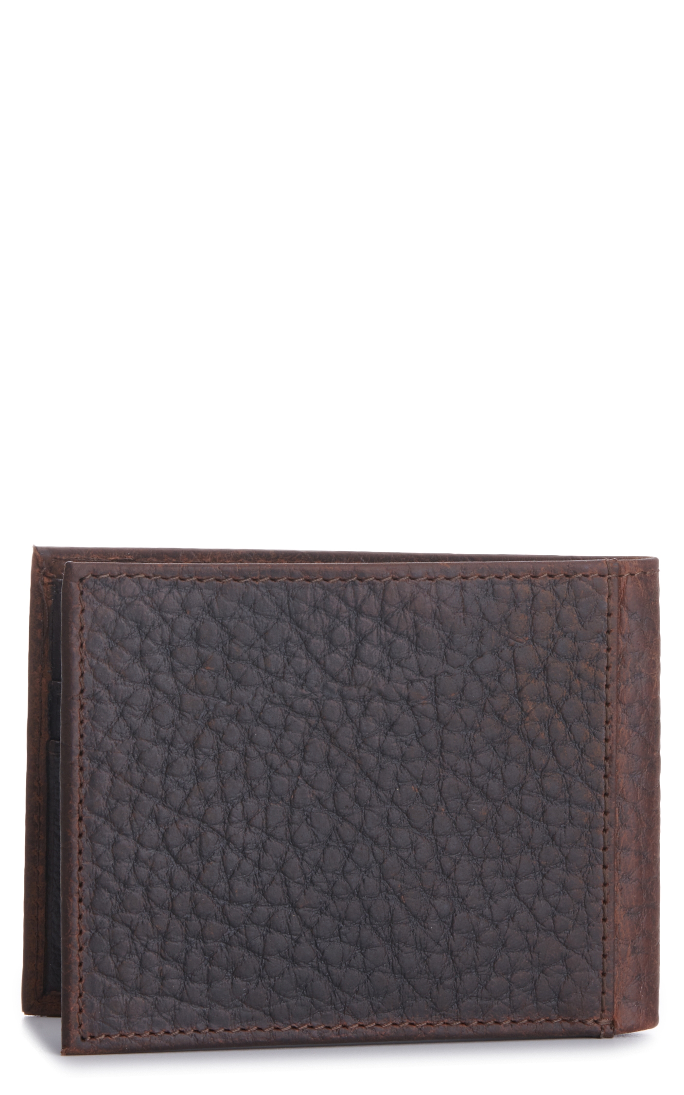 Ariat Men's Brown Embossed Shield Logo Bifold Wallet - Image 1