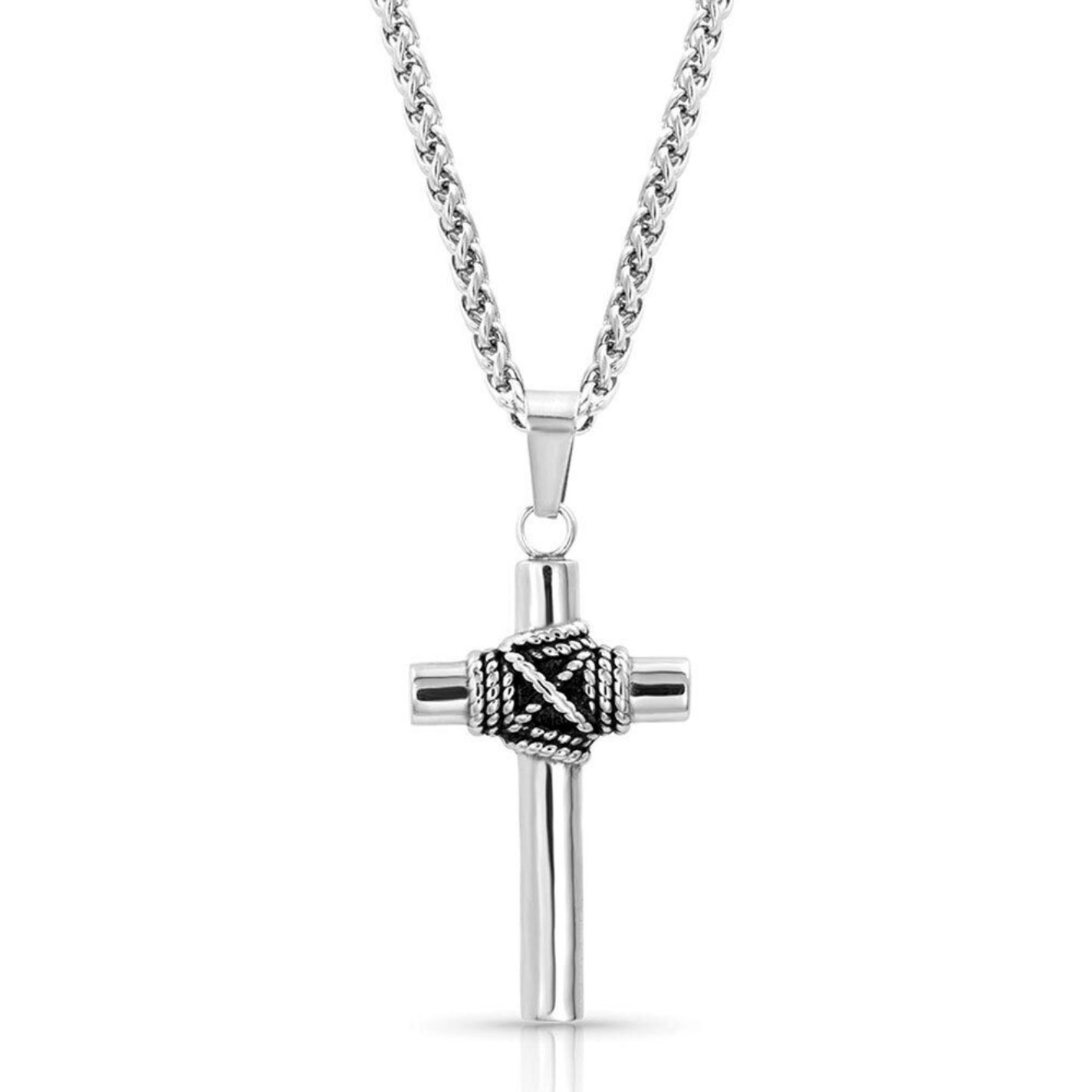 Montana Silversmiths Rope Wrapped Cross Necklace - Image 1