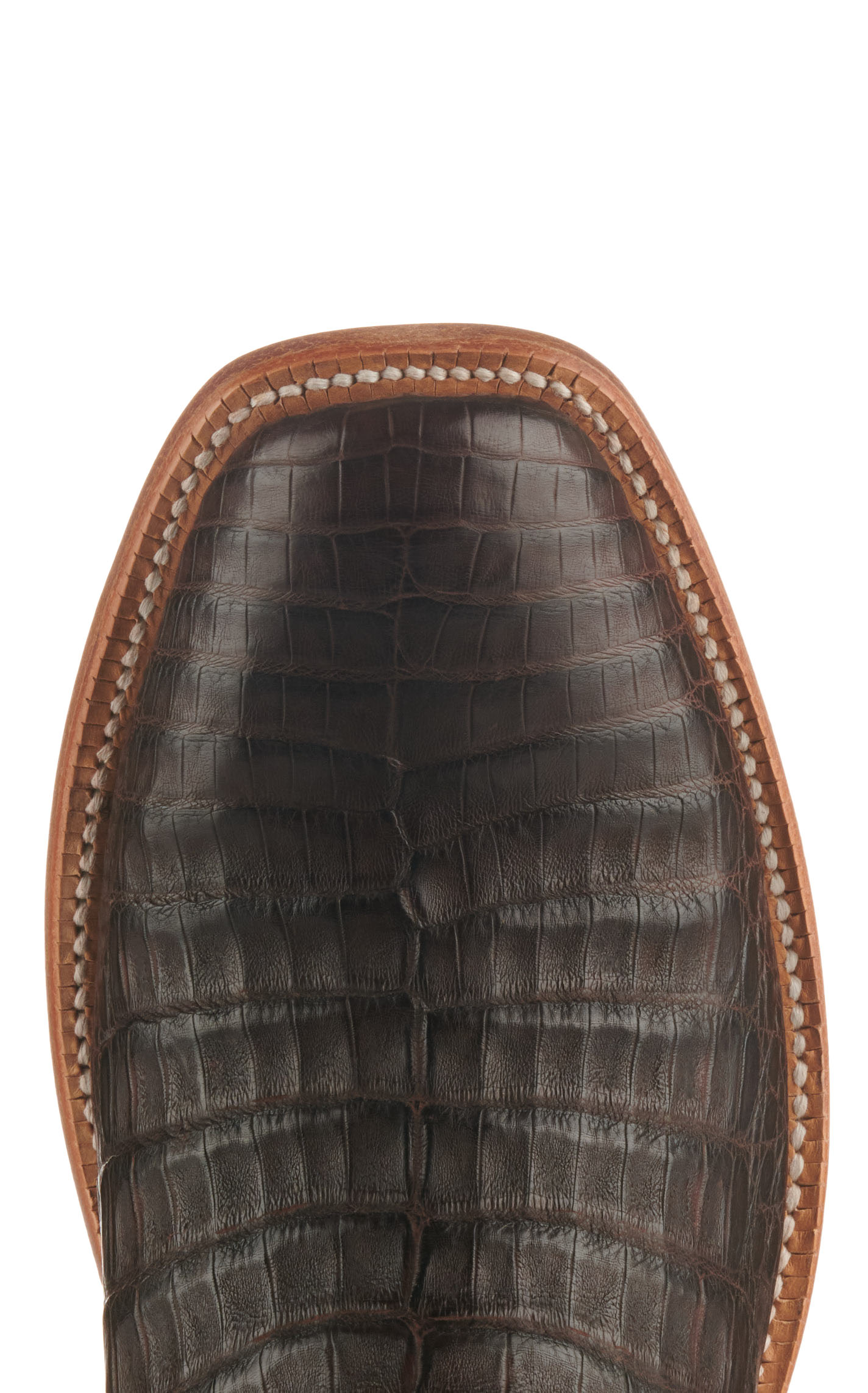 Hyer Men's Spearville Green and Coffee Matte Caiman Square Toe Exotic Cowboy Boots - Image 1