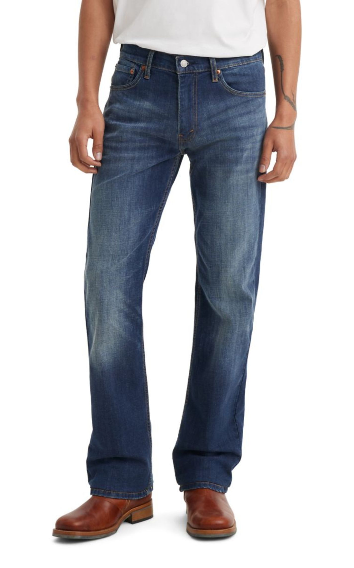 Levi's Men's 527 Slim Bootcut Dark Wash Stretch Jeans - Image 3