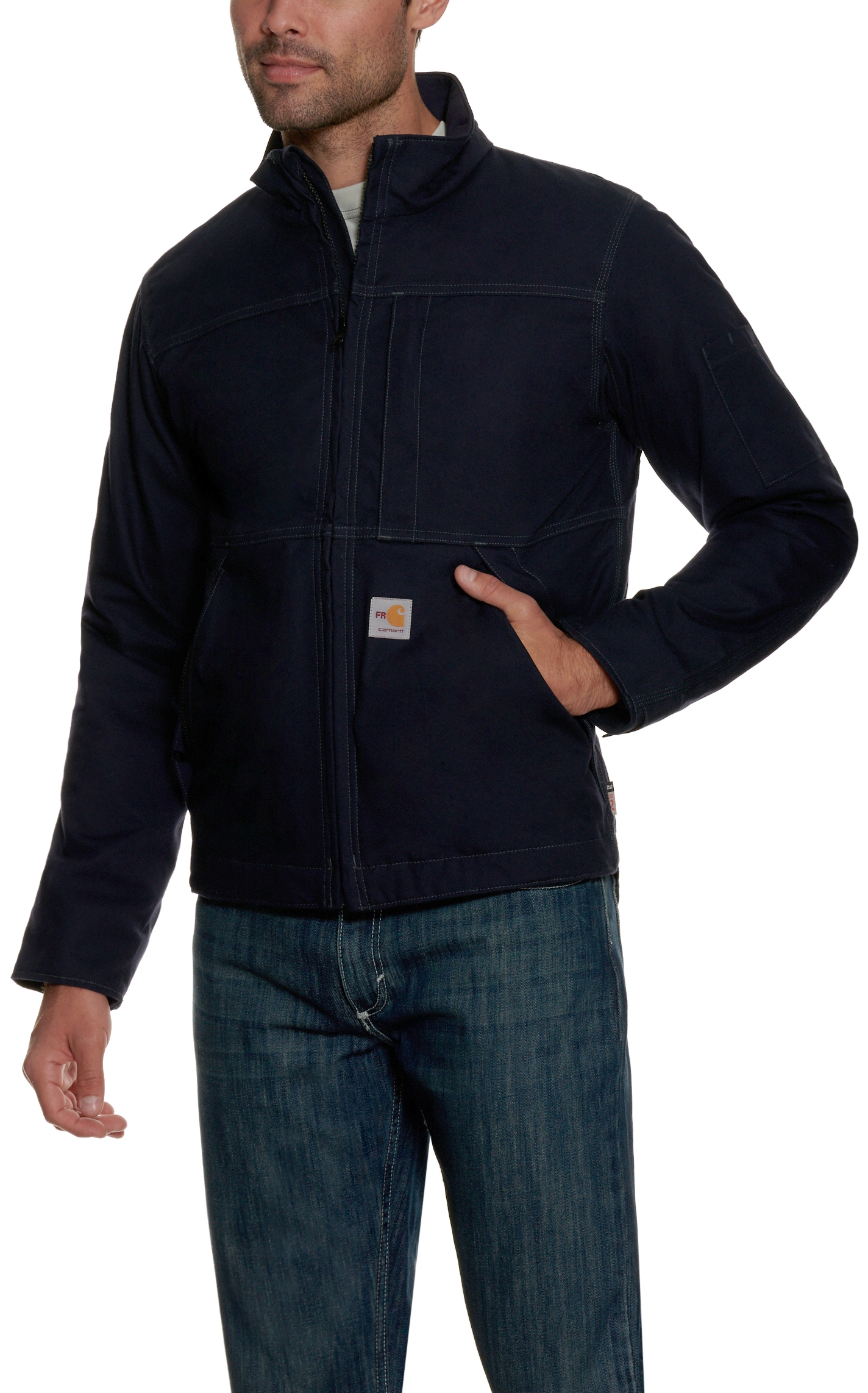 Carhartt Navy Flame-Resistant Quick Duck Jacket - Image 1