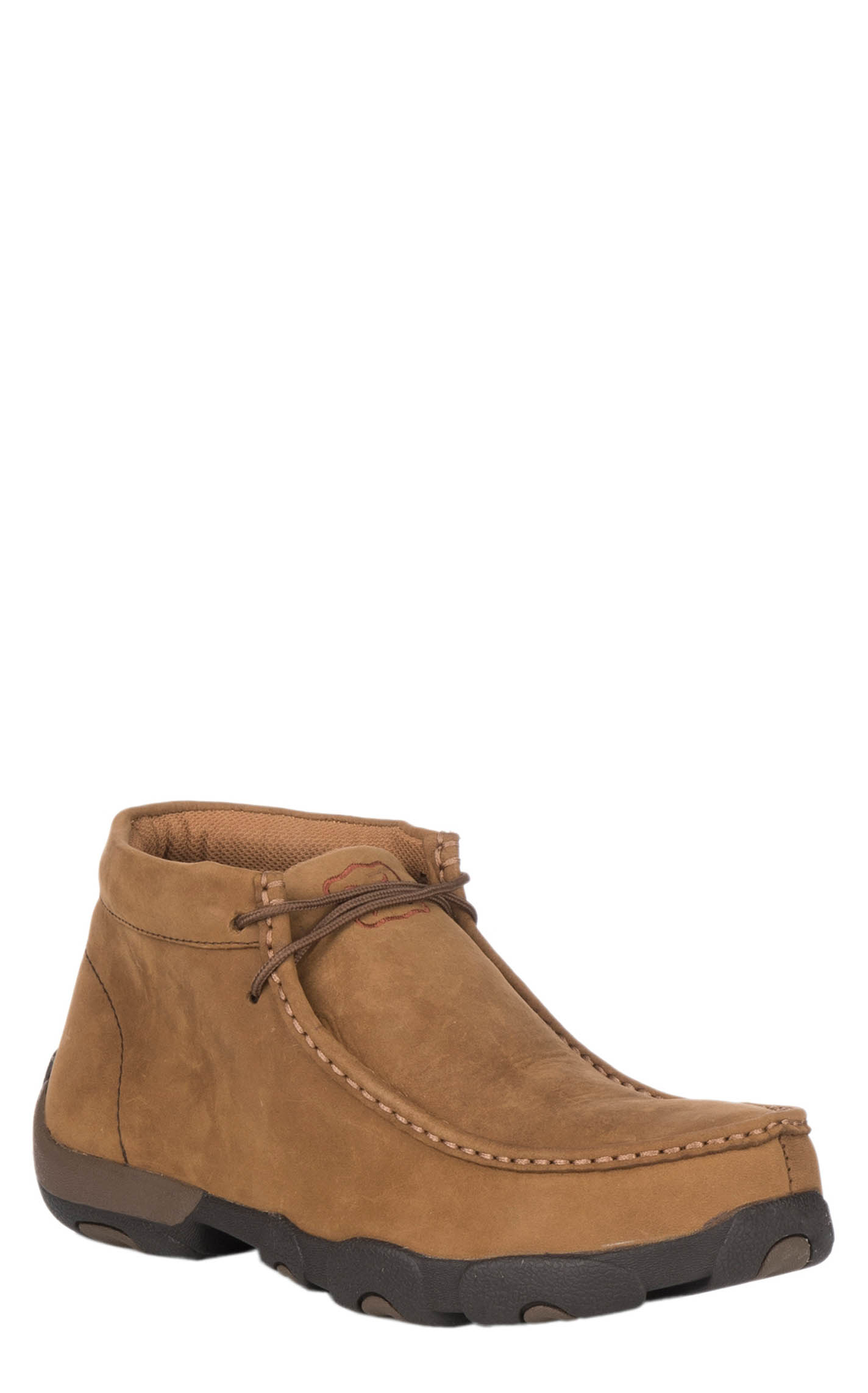 Twisted X Men's Distressed Saddle Chukka Driving Moc Steel Toe Work Shoe - Image 1
