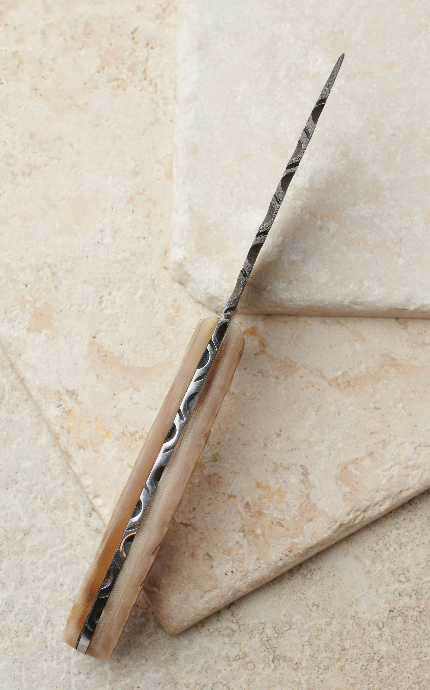 Circle SH Cutlery Damascus Straight Blade 6 3/4\