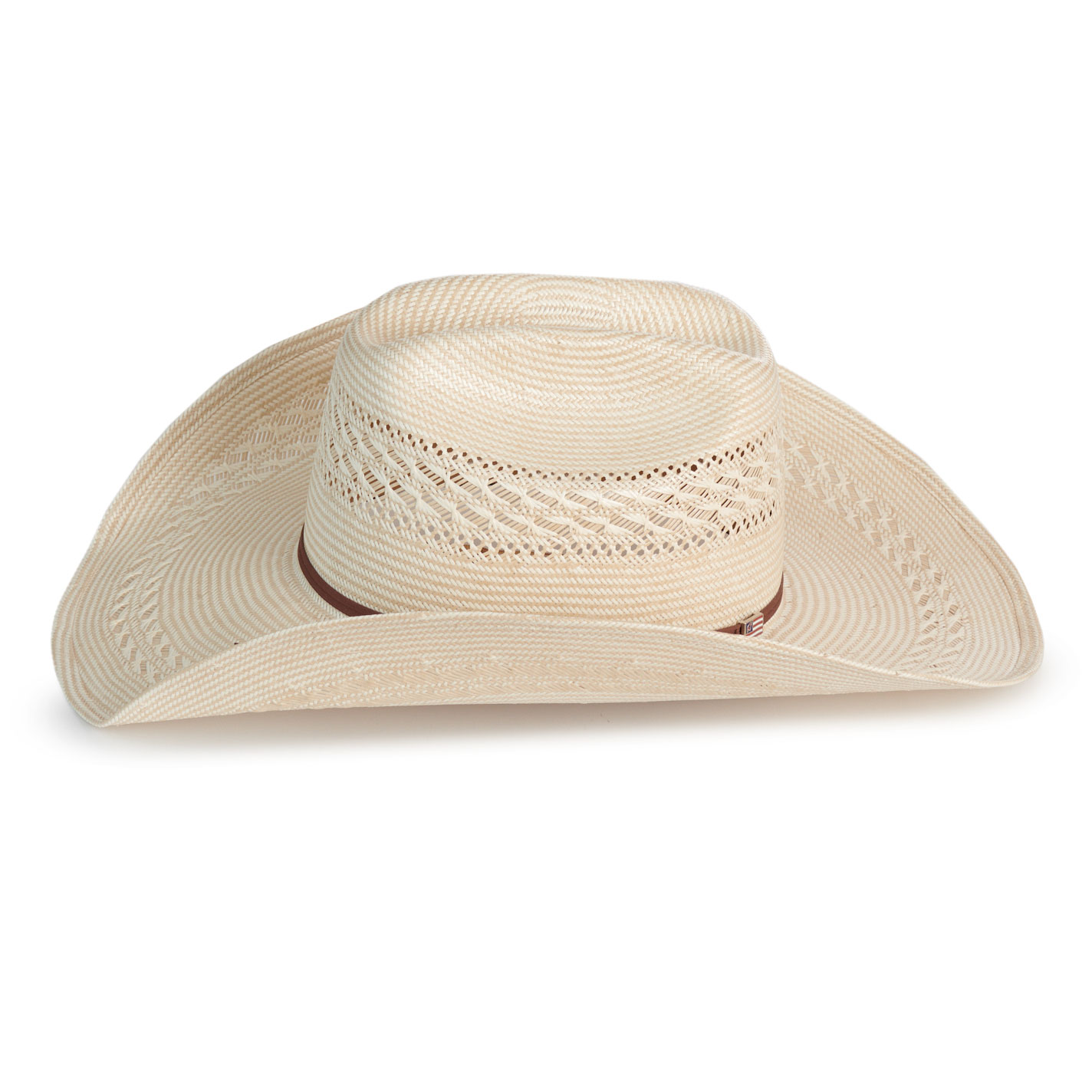 American Hat Tuff Cooper Rancher Natural & Sand Straw Cowboy Hat - Image 1