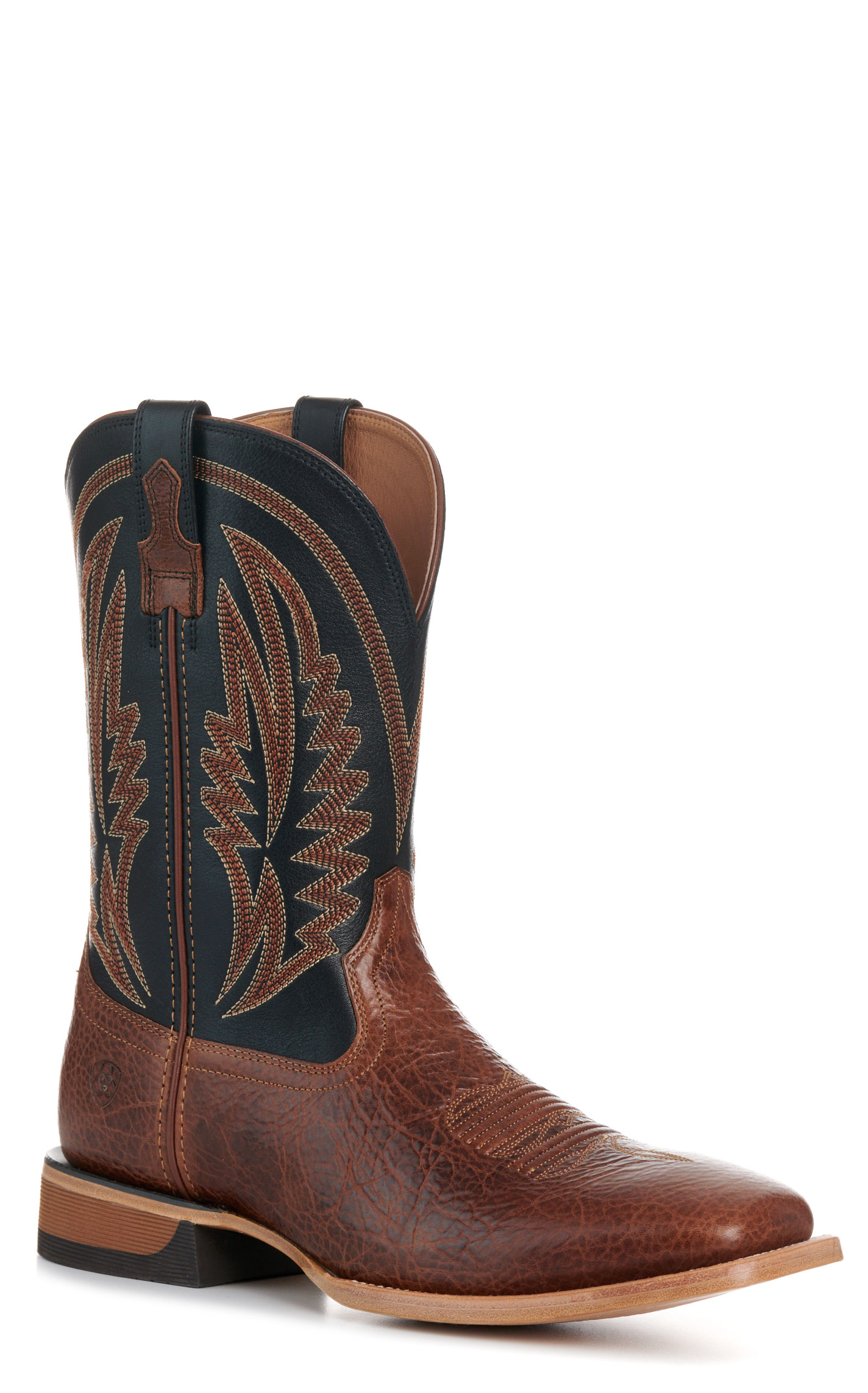 Ariat Men's Gingersnap & Black Sidewinder TekStep Wide Square Toe Cowboy Boots - Image 1