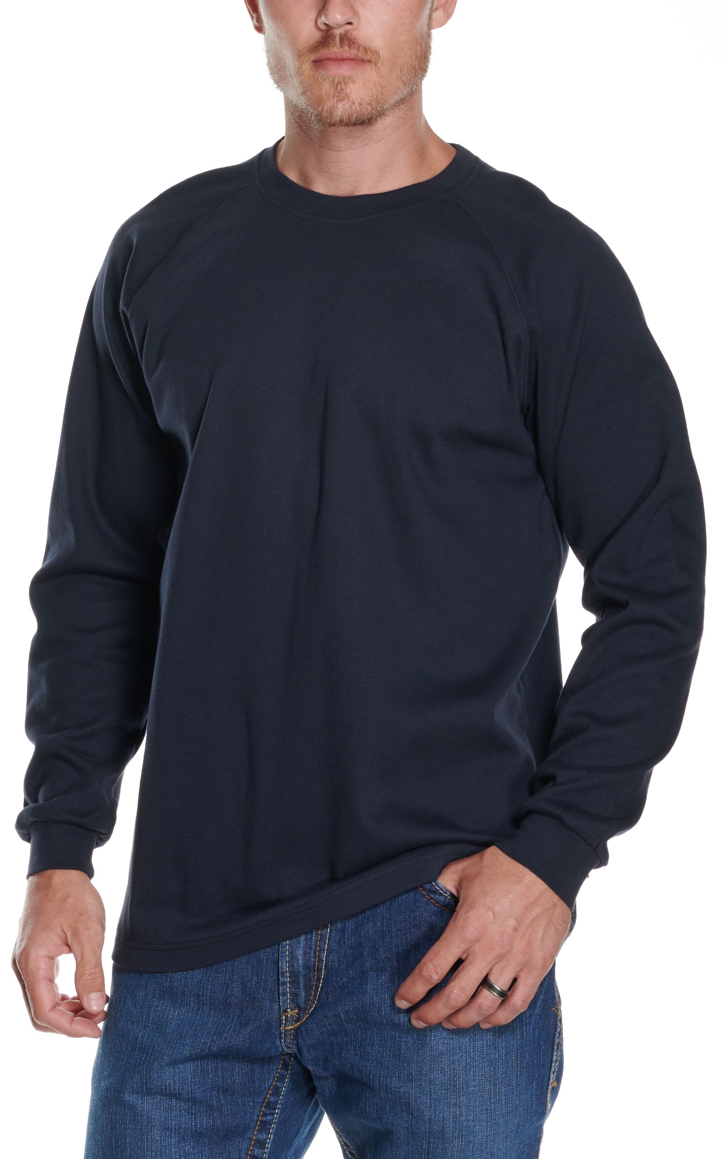 Forge Men's Navy Not For the Weak American Flag Long Sleeve FR T-Shirt - Image 1