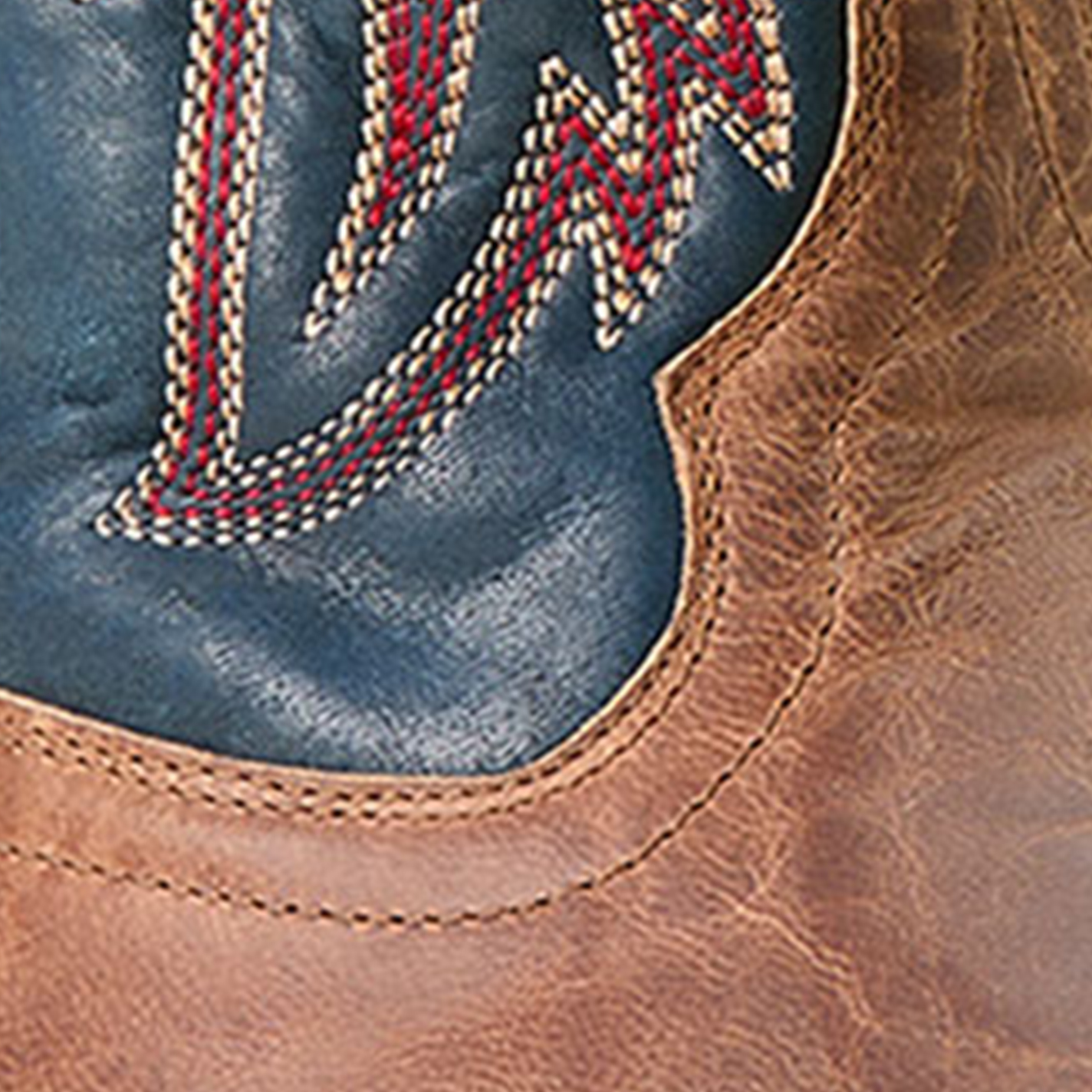 Ariat Men's Tanglewood Bone and Blue Wide Square Toe Cowboy Boots - Image 1