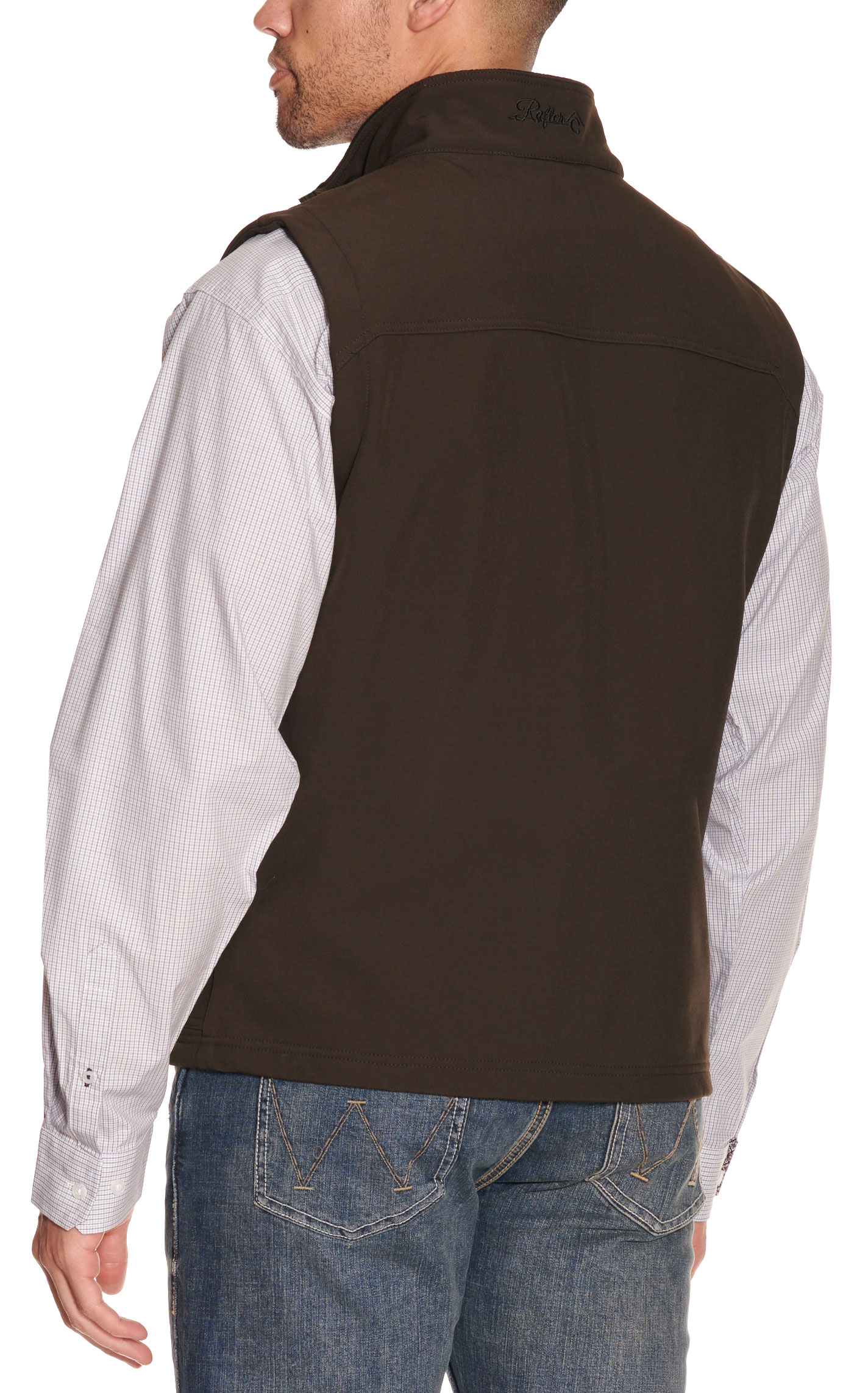 Rafter C Men's Dark Brown Bonded Vest - Image 1