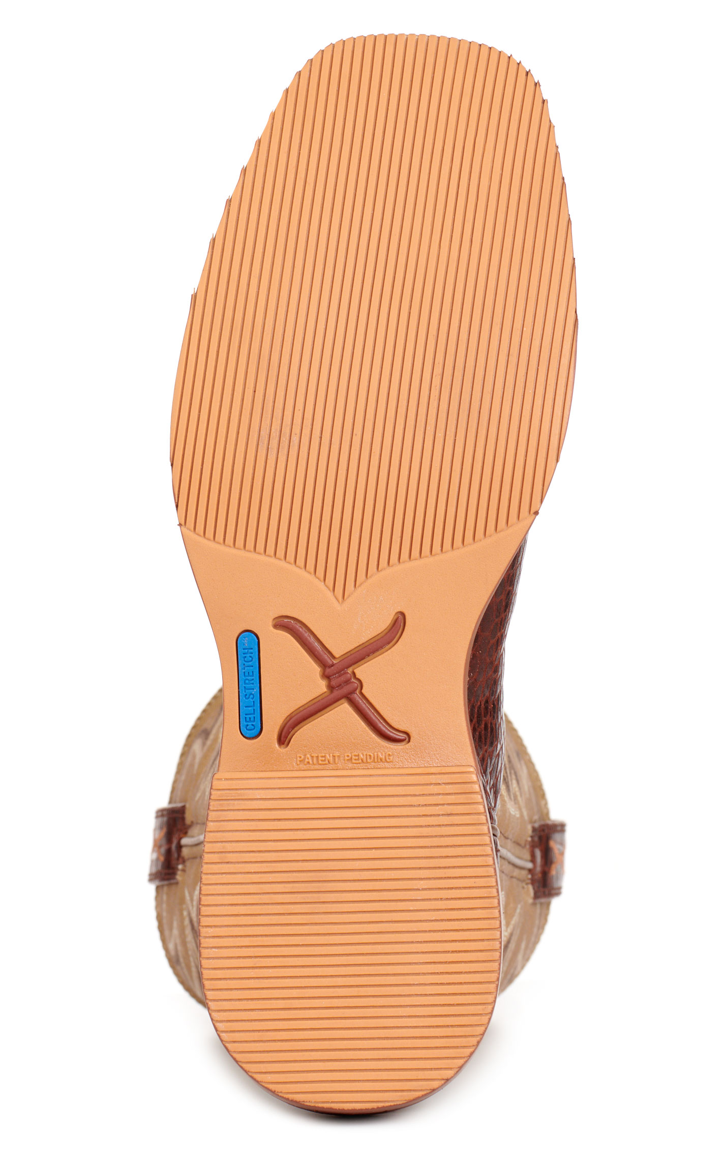 Twisted X Men's Tech X Ginger Caiman Print and Pearl Wide Square Toe Cowboy Boots - Image 1