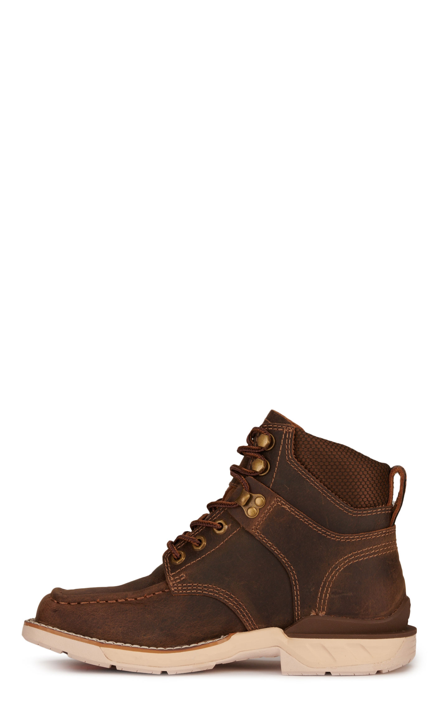 Double H Women's Neutral Sand Brown Waterproof Wide Square Composite Toe Lace Up Shoe - Image 1
