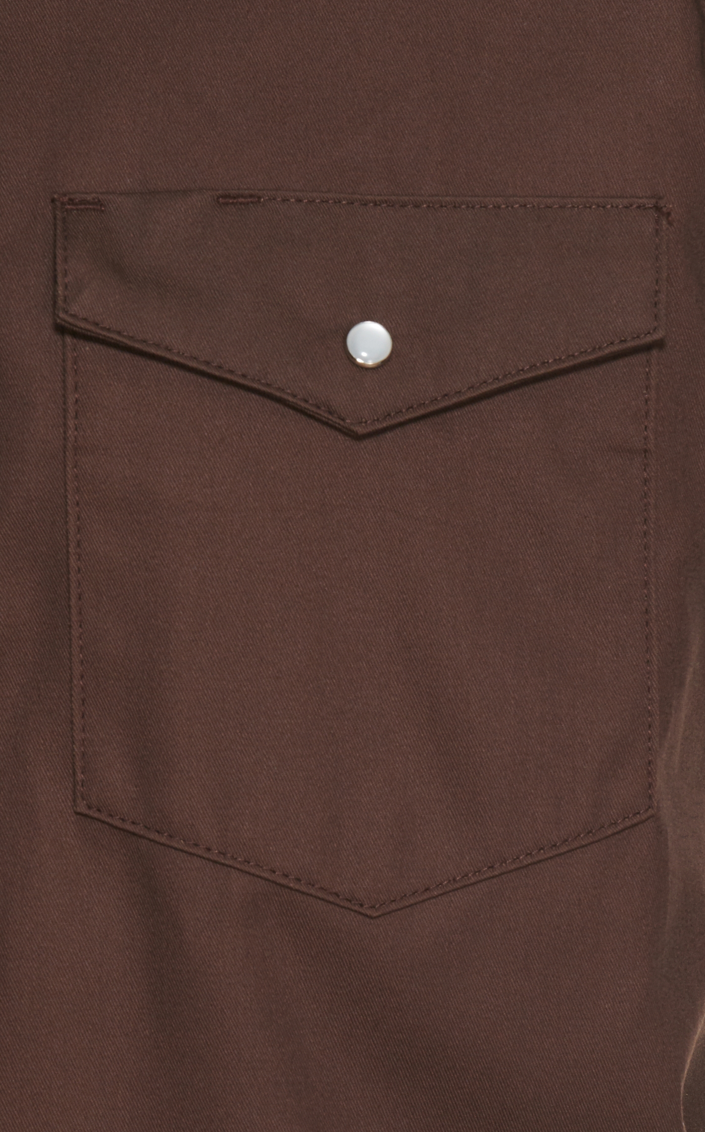 Cowboy Workwear Dark Brown Snap Western Workshirt - Image 1