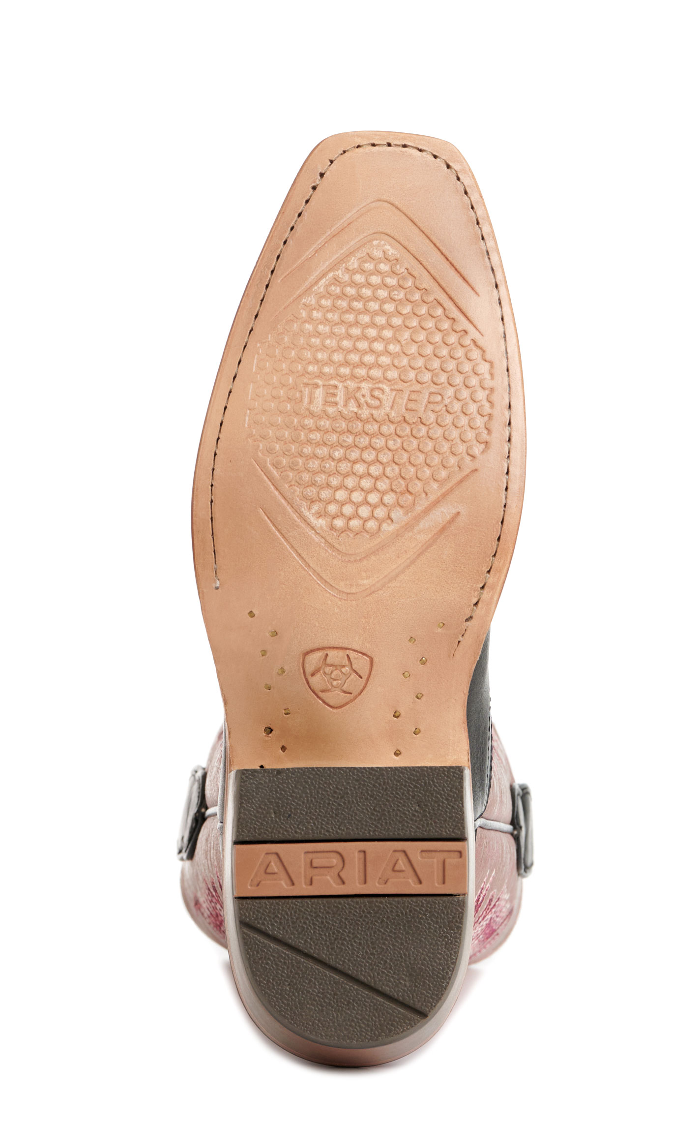 Ariat Women's Futurity Flash Black and Metallic Rose Gold Punchy Square Toe Cowboy Boots - Image 1