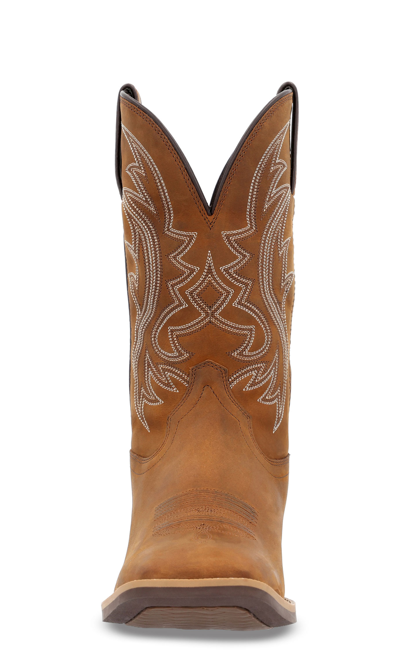 Durango Men's Shyloh Saddie Brown Wide Square Toe Cowboy Boots - Image 1