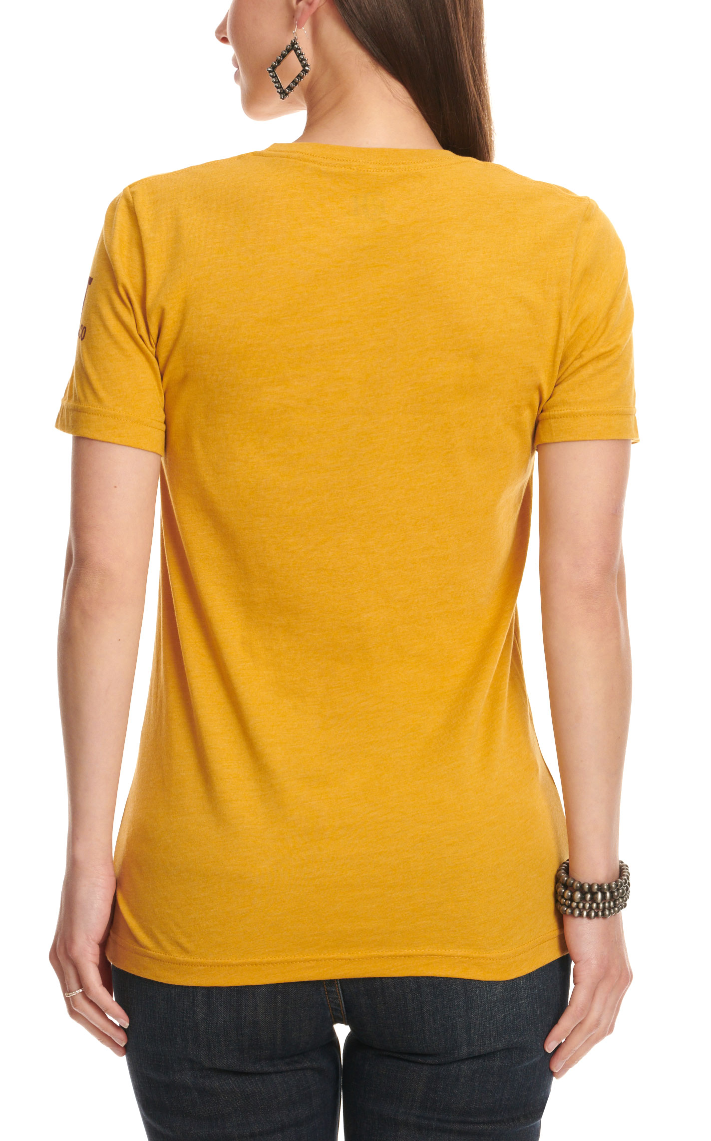 Red Dirt Hat Company Women's Honey Mustard & Desert Logo Graphic T-Shirt - Image 1