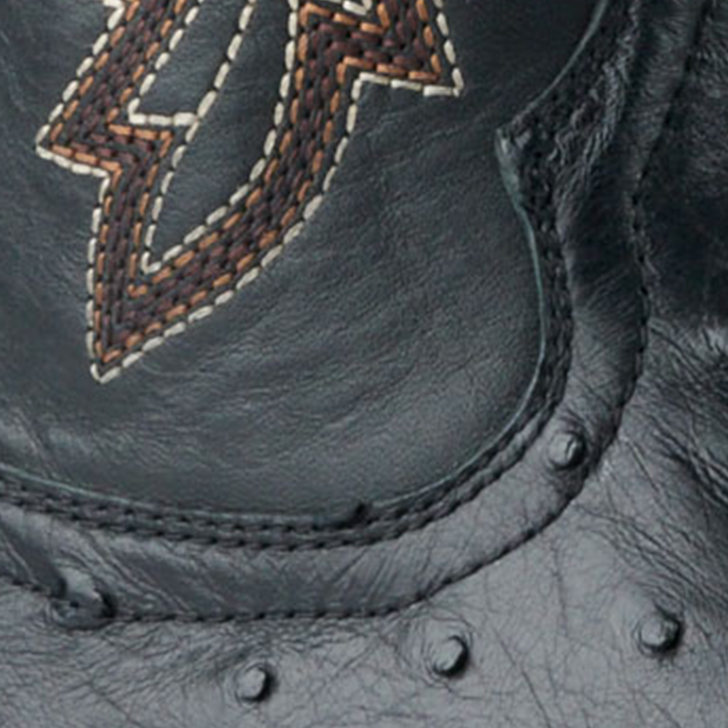 Ariat Men's Futurity Done Right Black Full Quill Ostrich TekStep Square Toe Exotic Cowboy Boots - Image 1