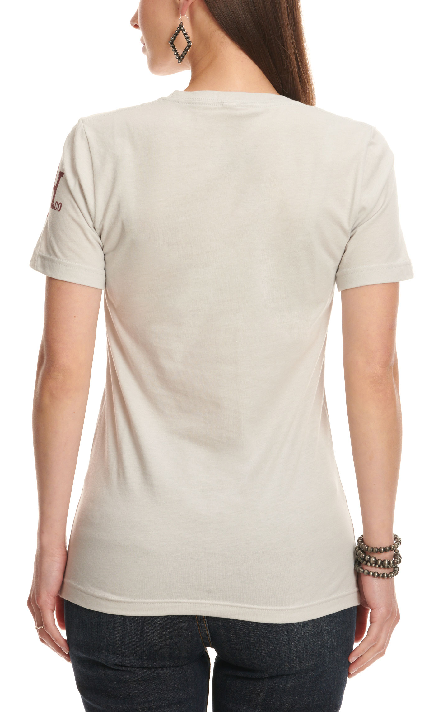 Red Dirt Hat Company Women's Sand & Aztec Thunderbird Logo Graphic T-Shirt - Image 1