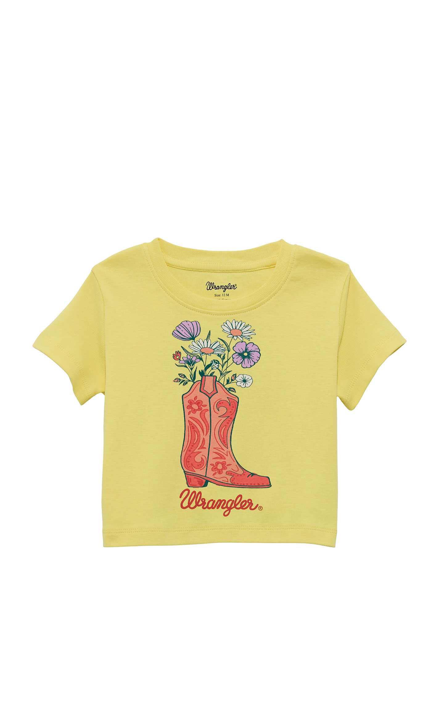 Wrangler Toddler Girl's Yellow Boot Graphic T-Shirt - Image 1