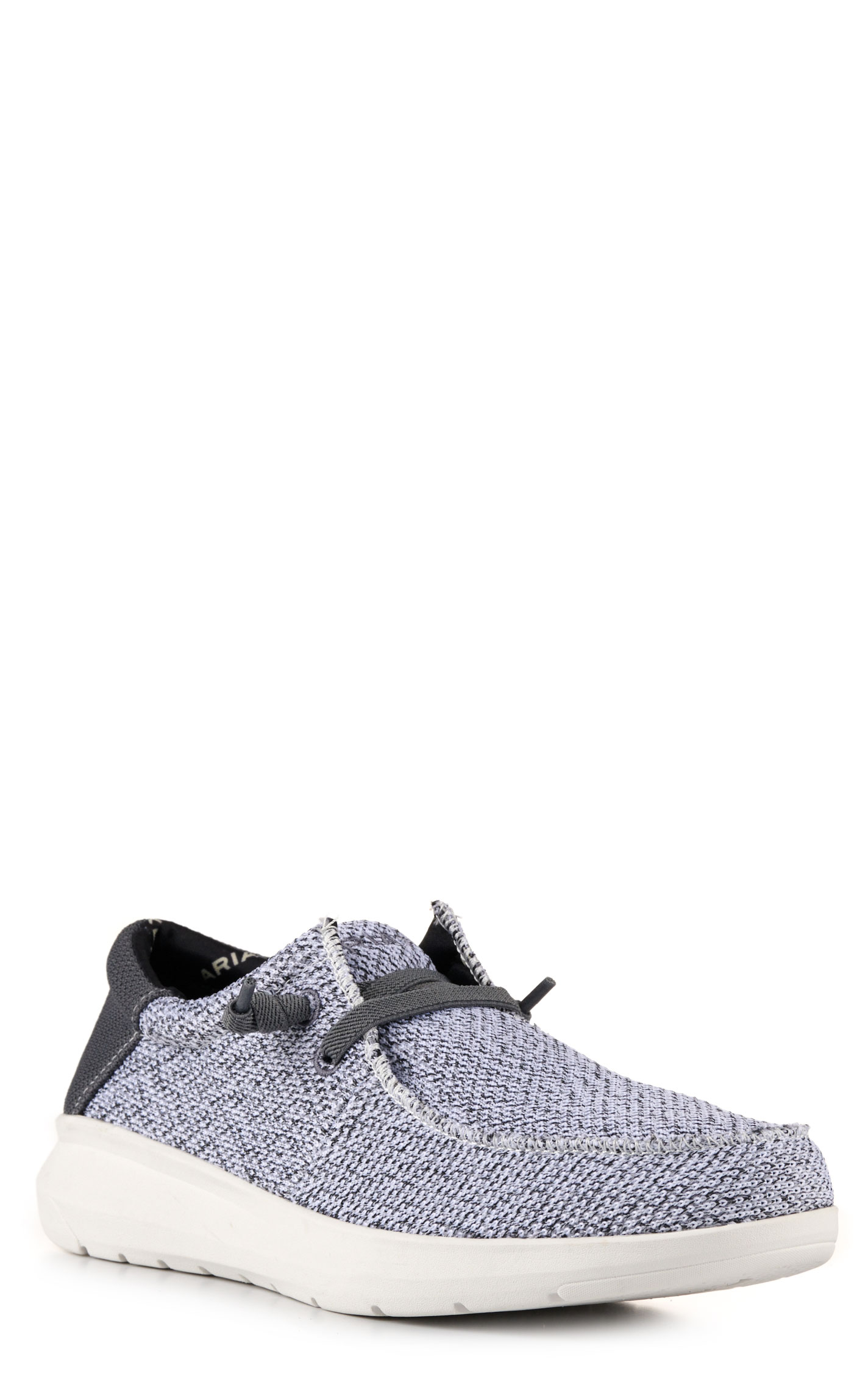 Ariat Men's Hilo Distressed White and Dark Gray Stretch Lace Casual Shoe - Image 1