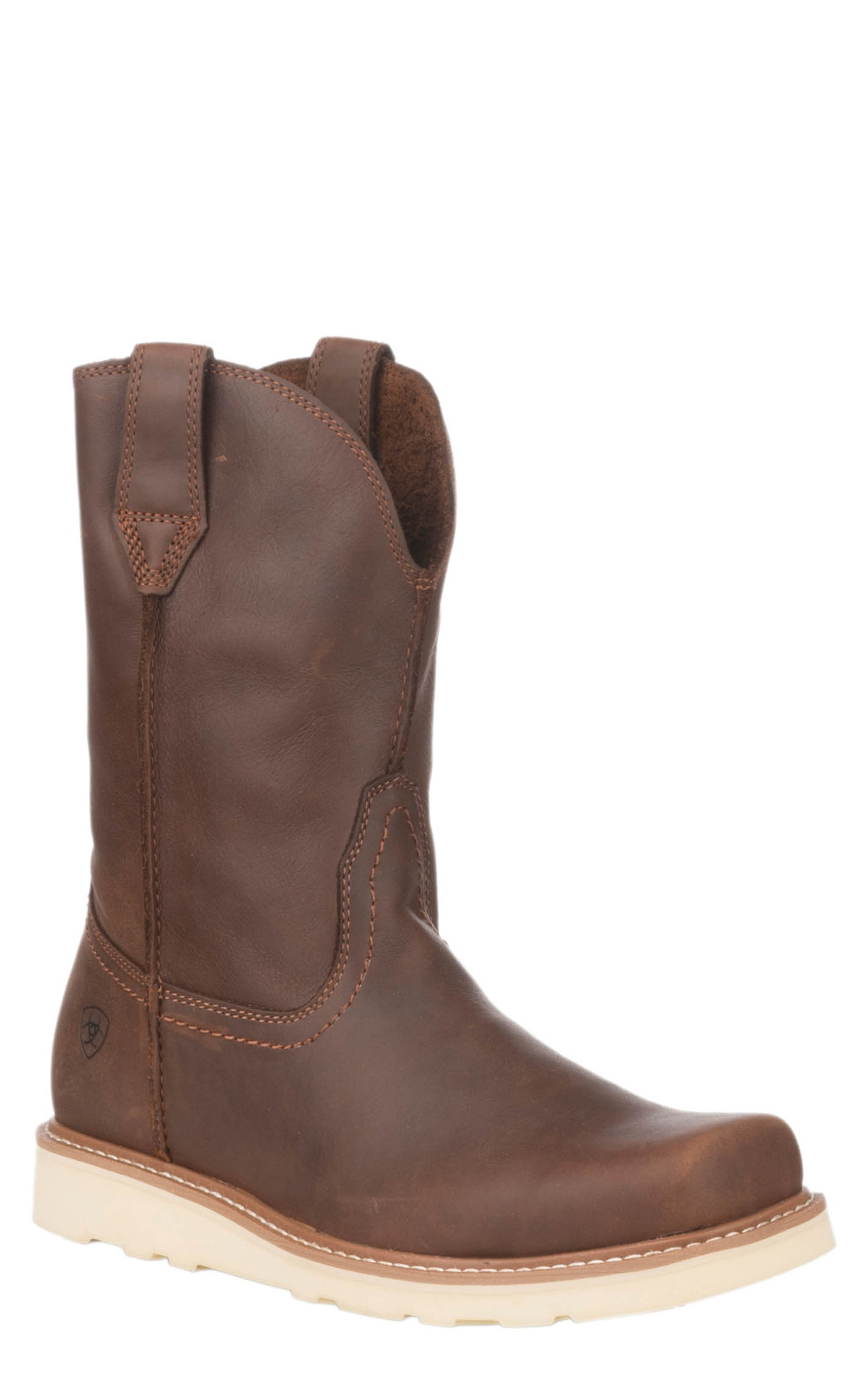 Ariat Men's Rambler Recon Foothill Brown Square Toe Wedge Outsole Cowboy Boots - Image 1