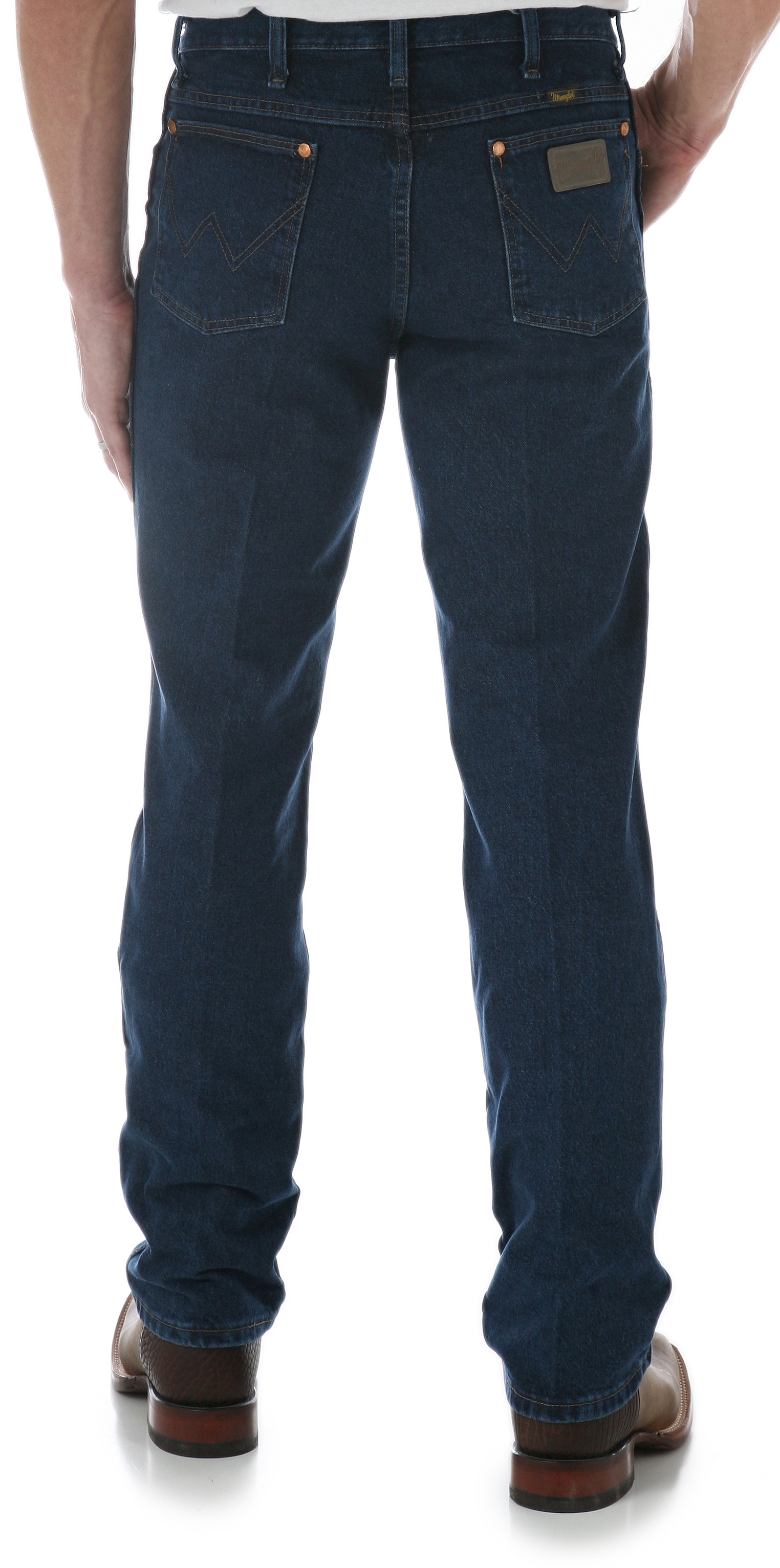 Wrangler Men's Cowboy Cut Dark Wash Slim Fit Jeans - Extended Sizes - Image 1
