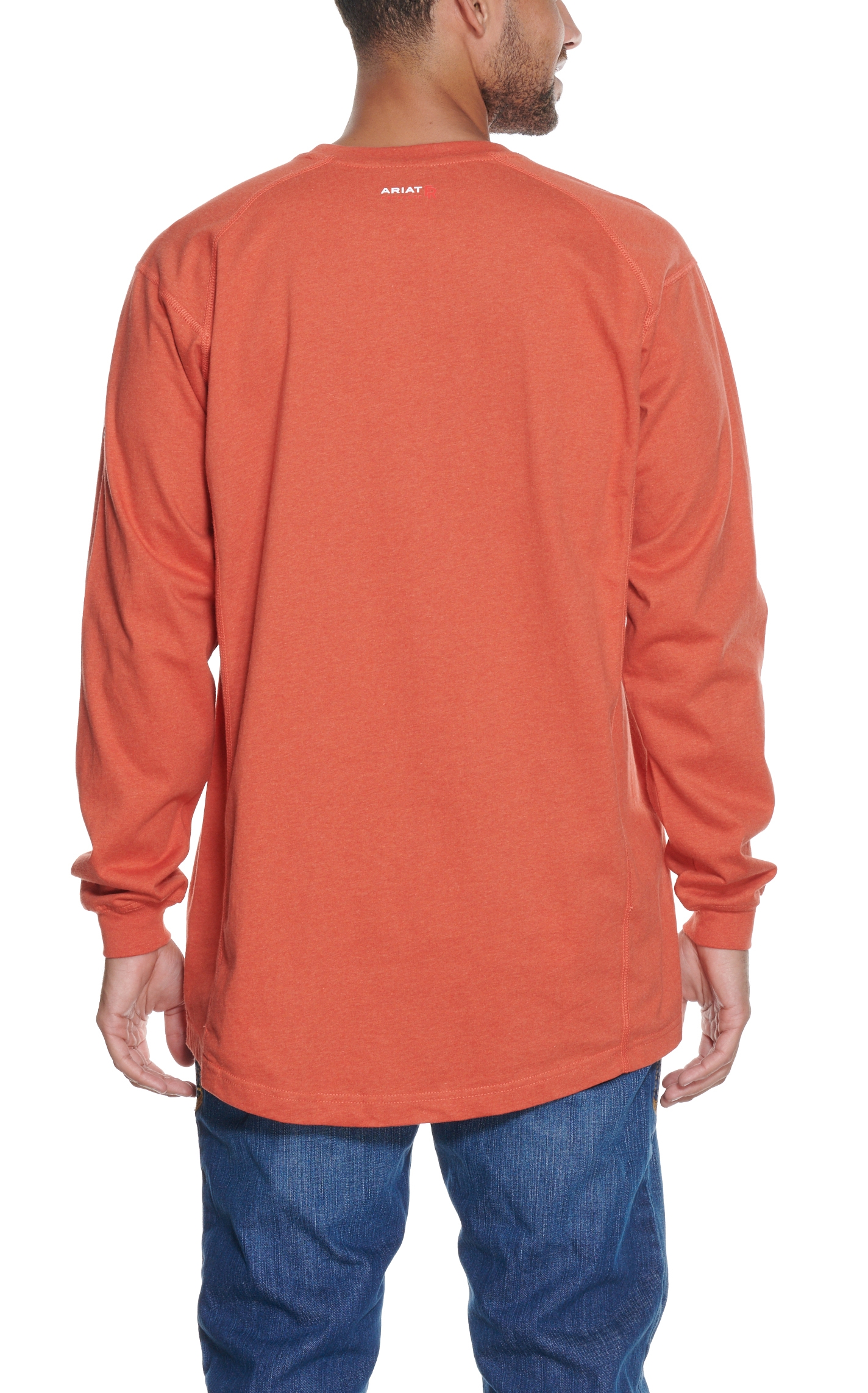 Ariat Men's Air Crew Volcanic Heather Long Sleeve FR Work T-Shirt - Image 1