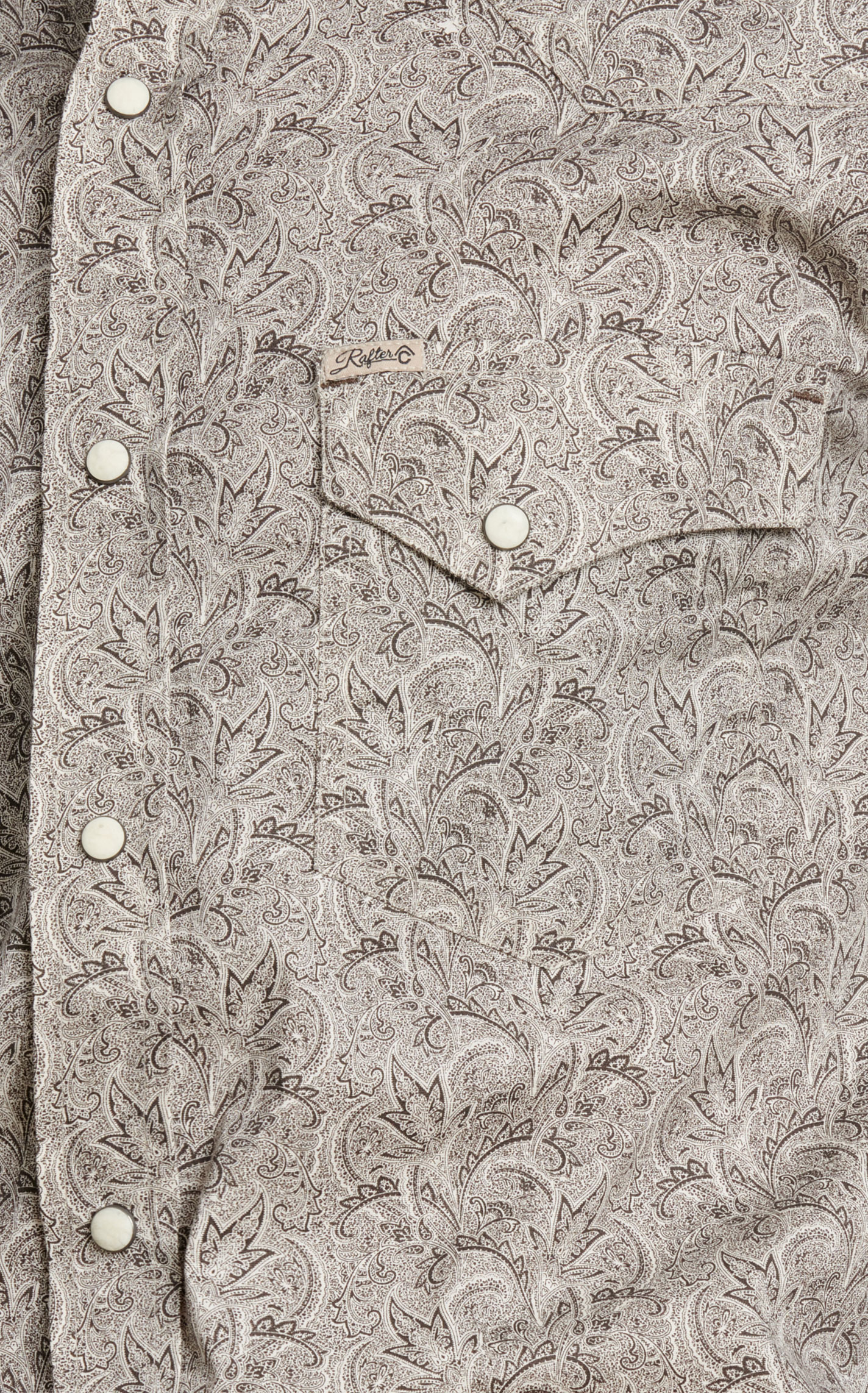 Rockin C Men's ProFlex45 Black & White Paisley Western Shirt - Image 1