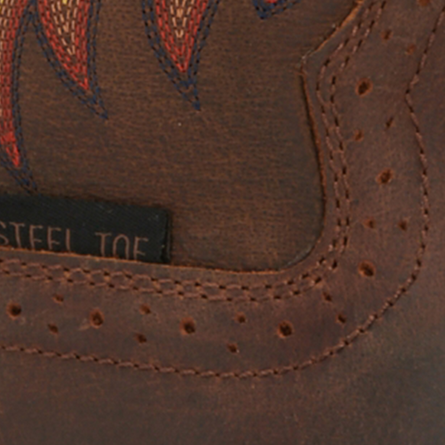 Justin Men's Stampede Driller Dark Brown Square Steel Toe Work Boot - Image 1