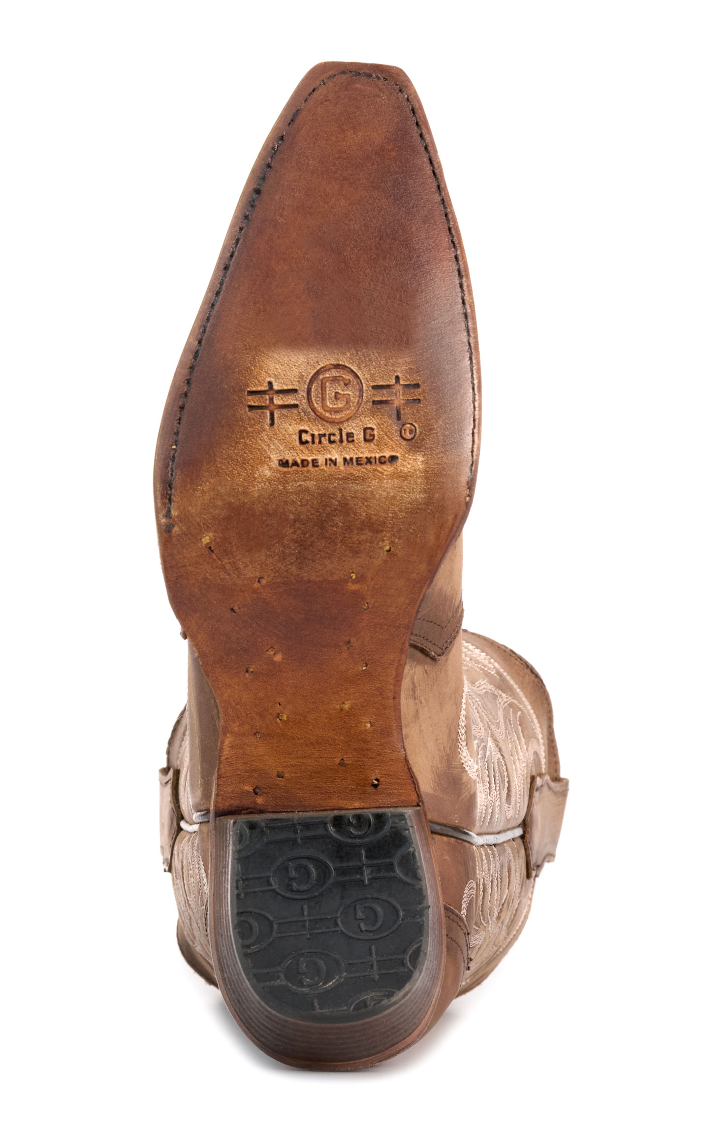 Circle G by Corral Women's Brown Heavy Stitched Snip Toe Cowboy Boots - Image 1