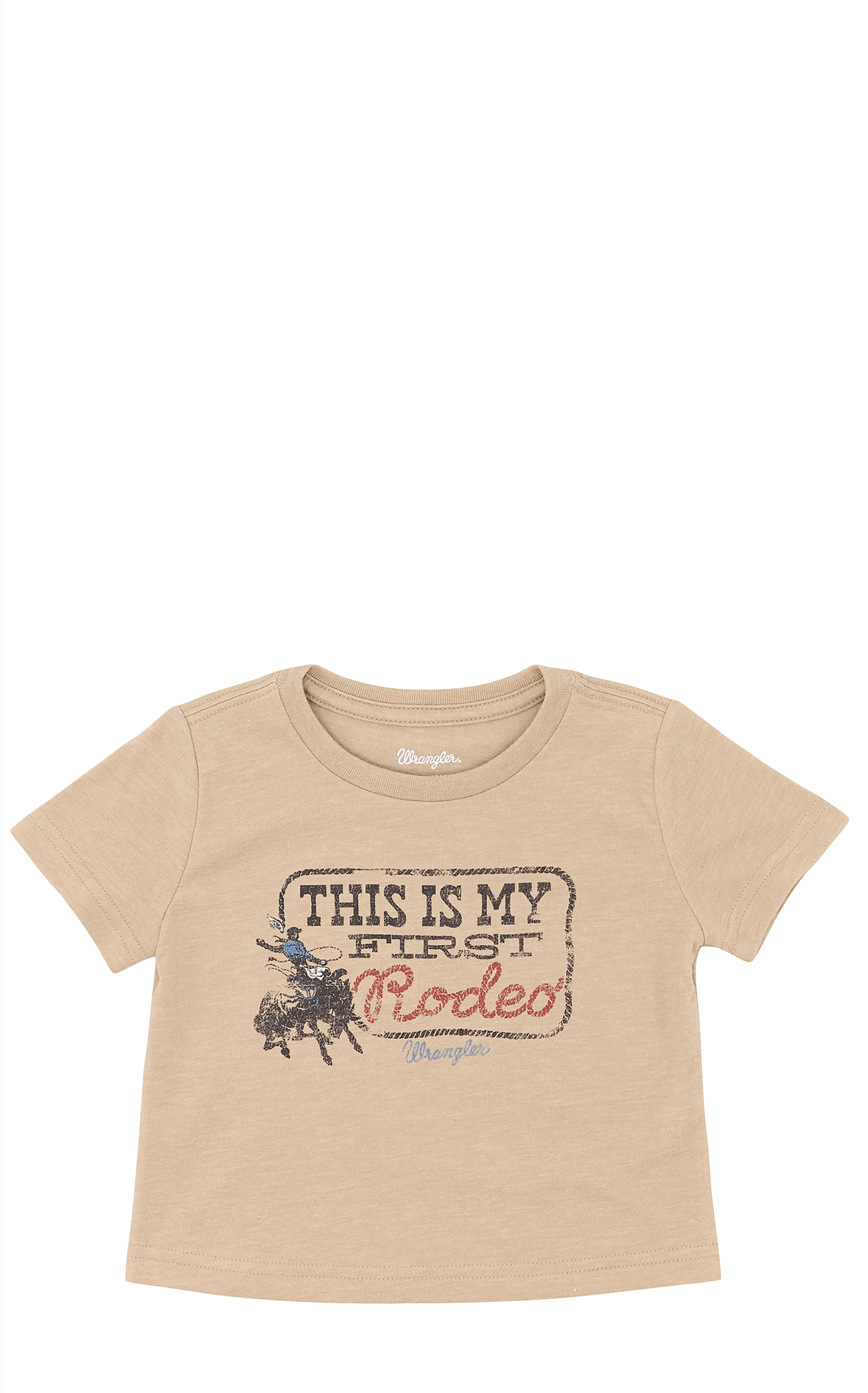 Wrangler Toddler Boy's Taupe First Rodeo Graphic T-Shirt - Image 1