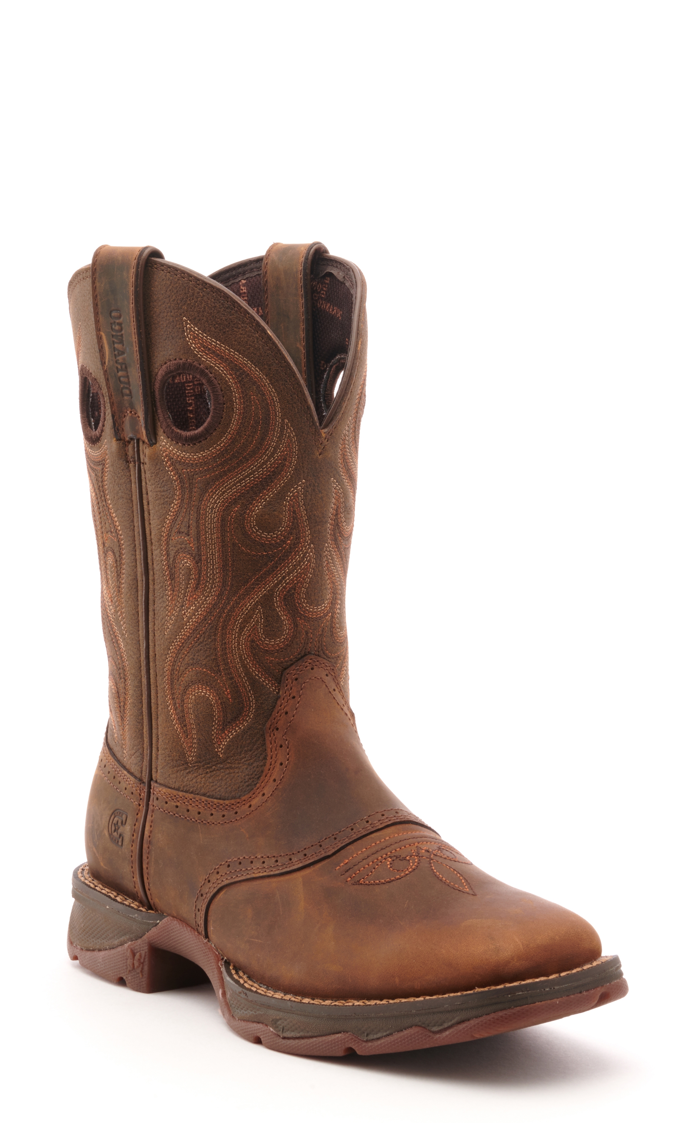 Durango Women's Rebel Trail Brown Wide Square Toe Cowboy Boots - Cavender's Exclusive - Image 1