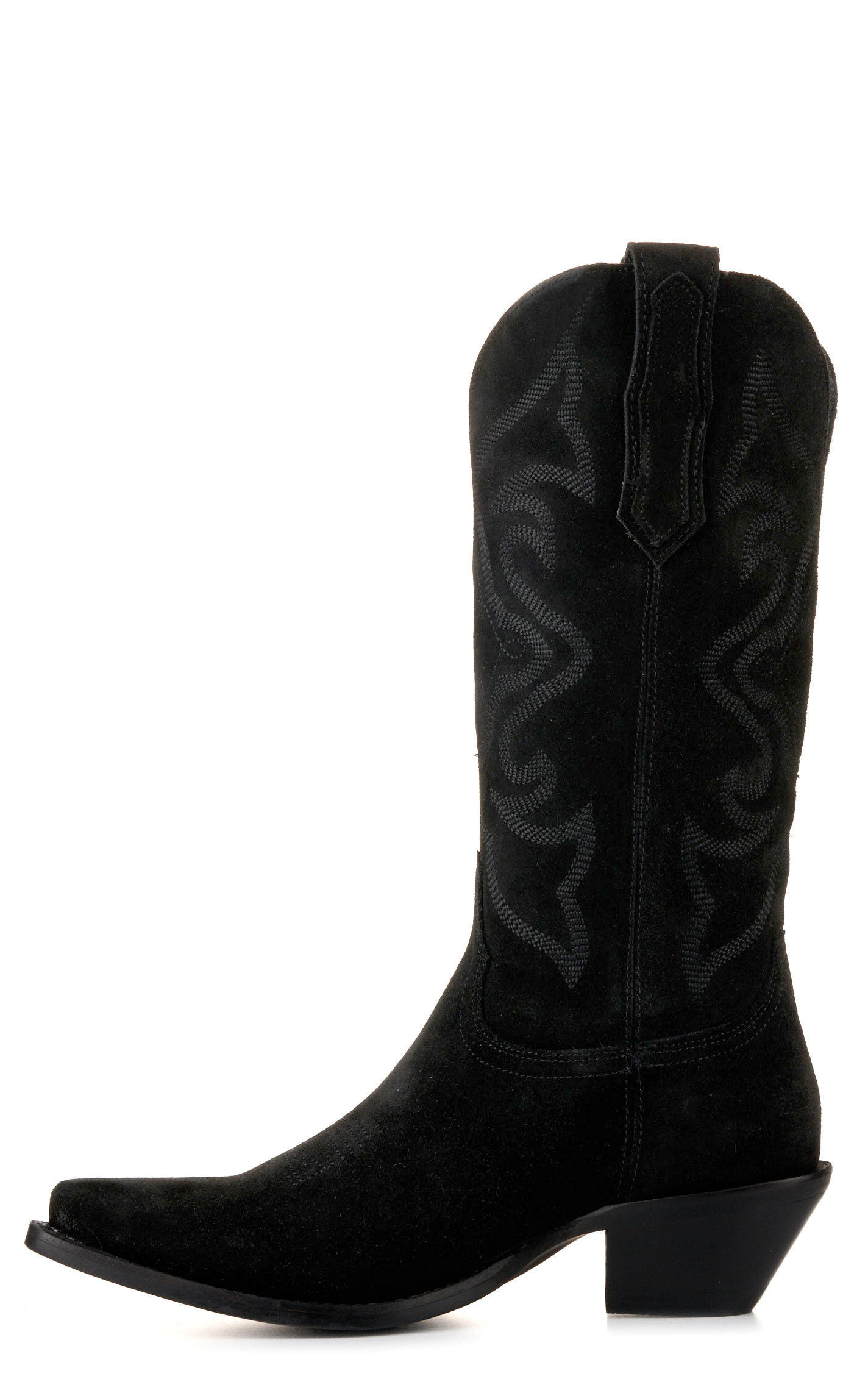 Dingo Women's Out West Black Roughout Snip Toe Cowboy Boots - Image 1