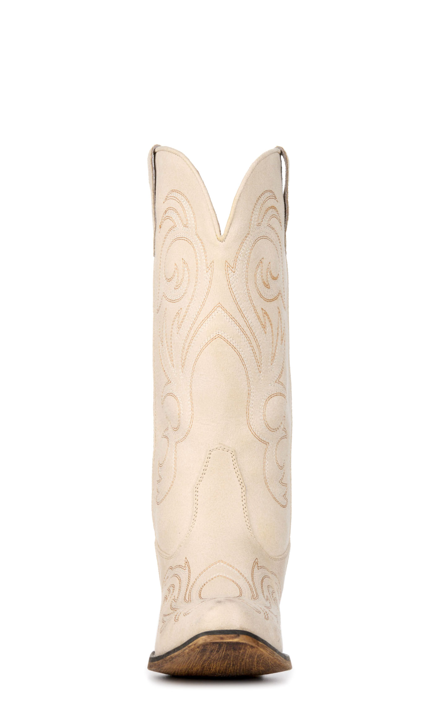 Roper Women's Riley Vintage Ivory Faux Leather Snip Toe Cowboy Boots - Image 1