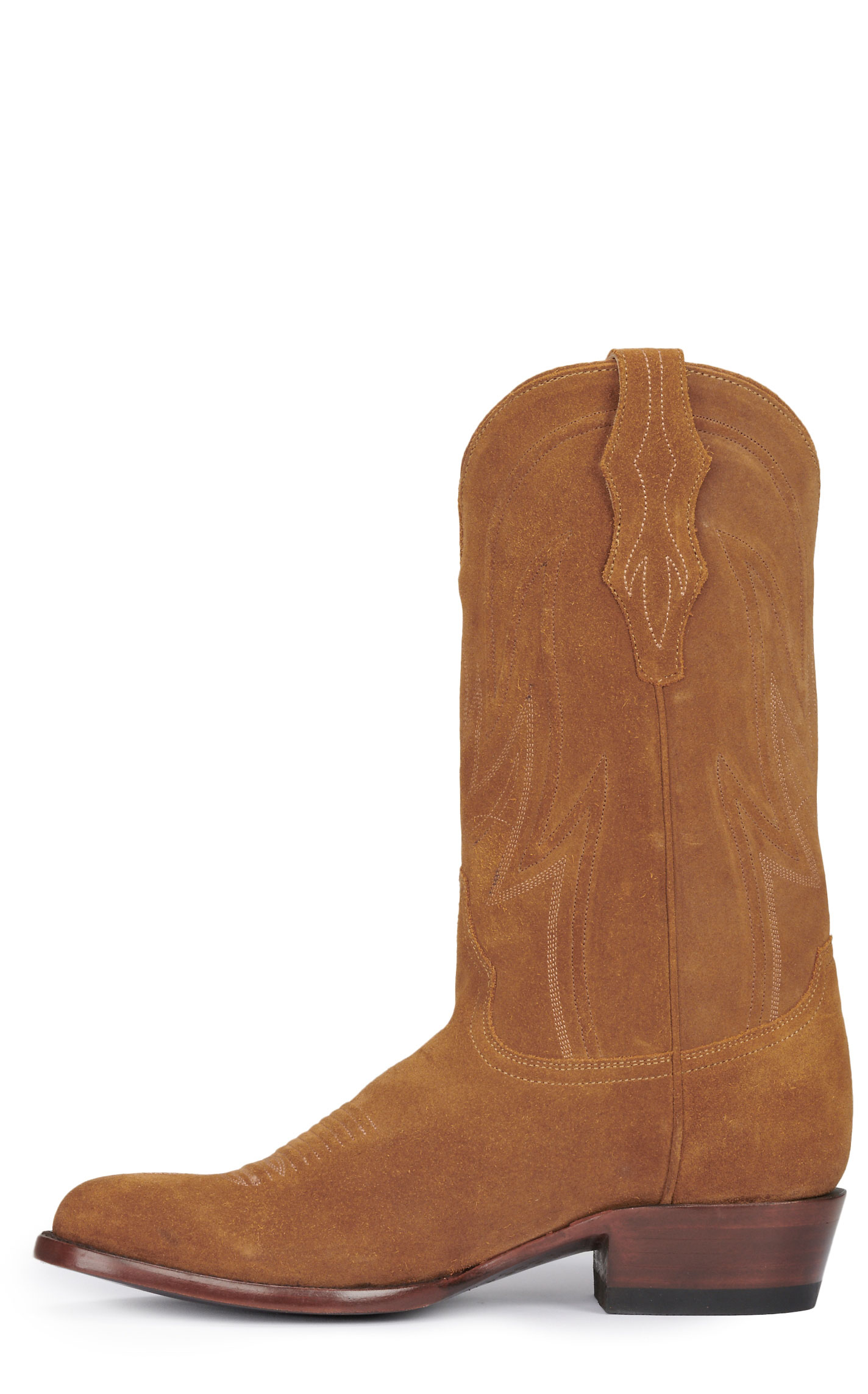 JRC & Sons Men's Colton Water Resistant Suede Leather Round Toe Cowboy Boot in Tan - Image 1