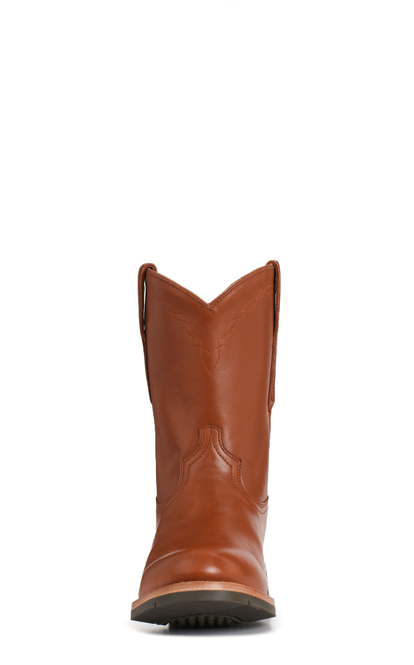 Lucchese Men's Cognac Cowhide Ranch Hand Roper Boots - Image 1