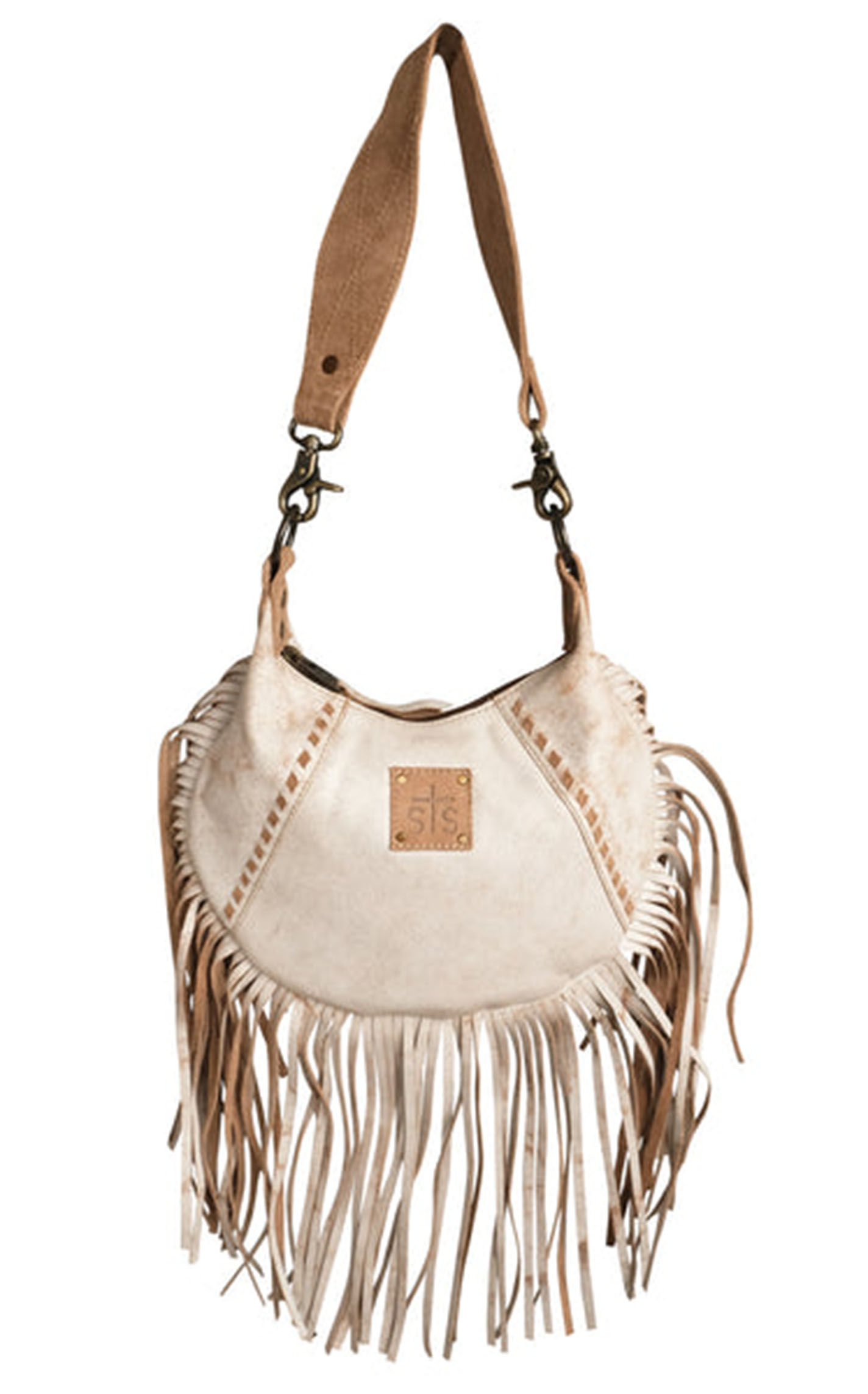 STS Ranchwear Cremello Creamy Leather Nellie Fringe Bag - Image 1