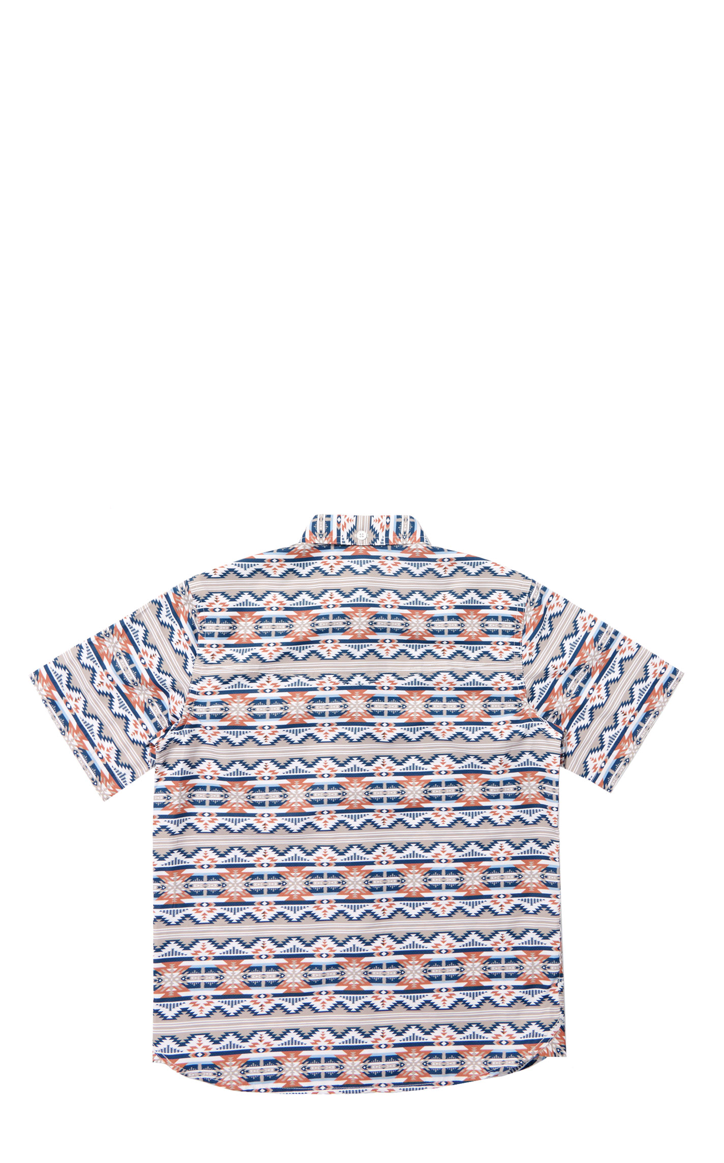 Rafter C Boy's Angler Tan Aztec Print Button Down Shirt - Image 1
