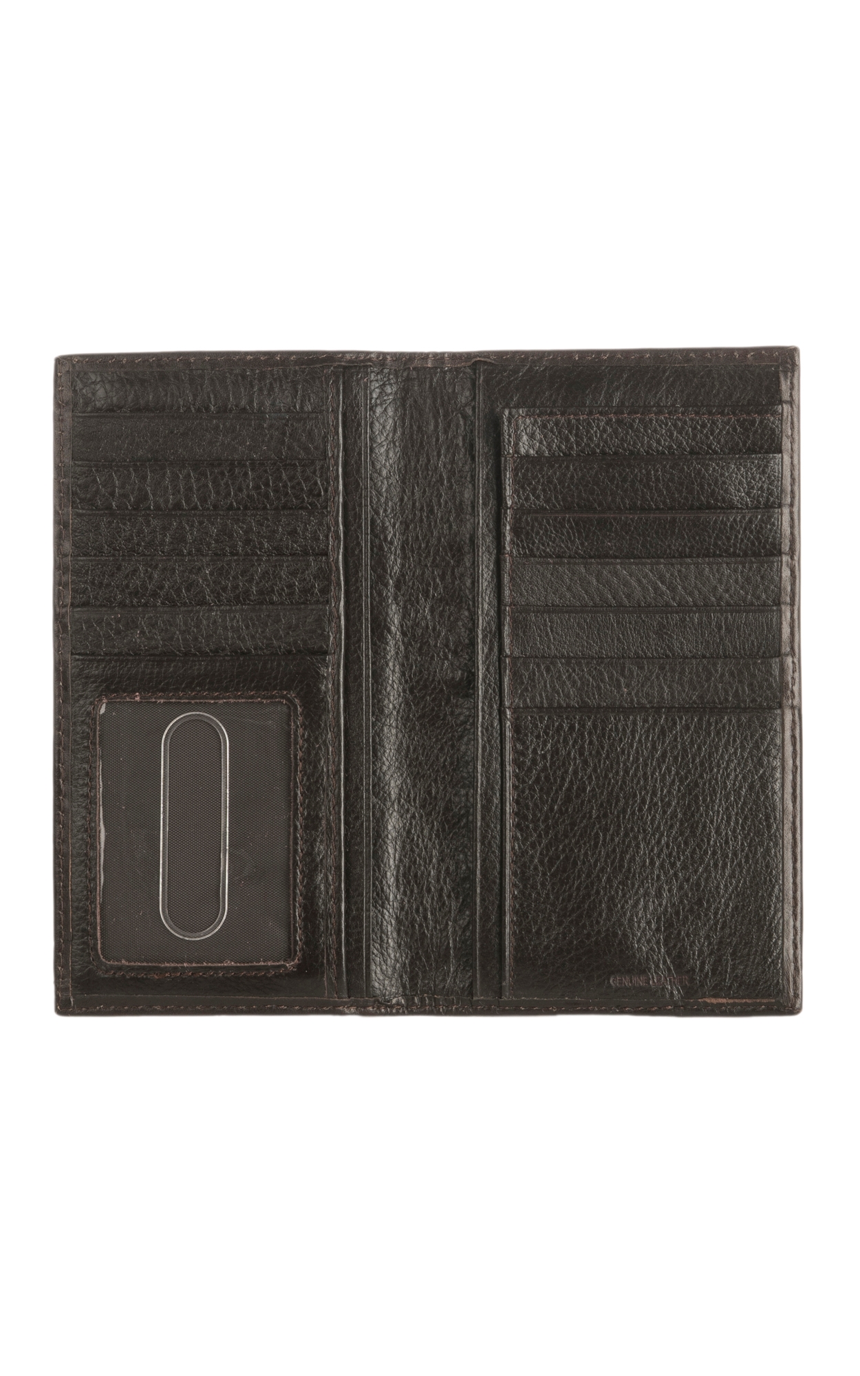 Nocona Dark Brown Ostrich Print Checkbook / Rodeo Wallet - Image 1