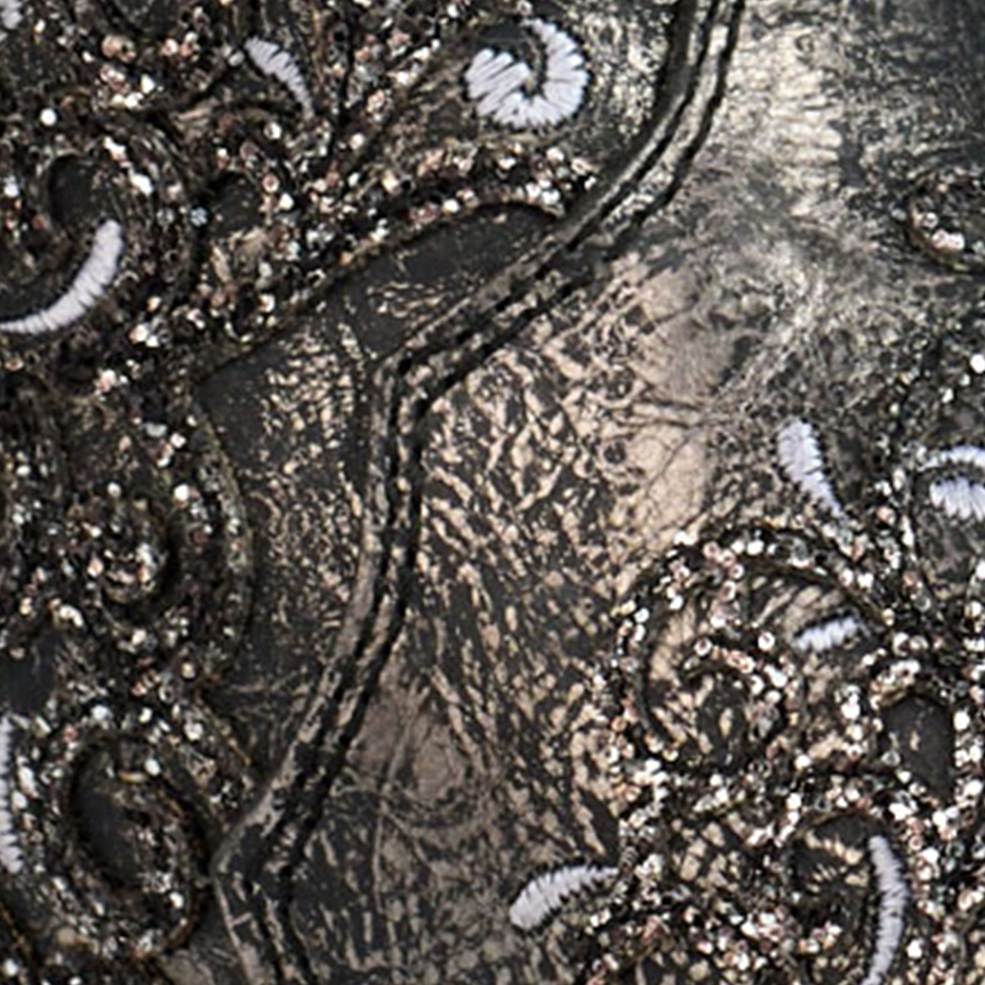 Corral Women's Black with Glitter Overlay Square Toe Cowboy Boots - Image 1