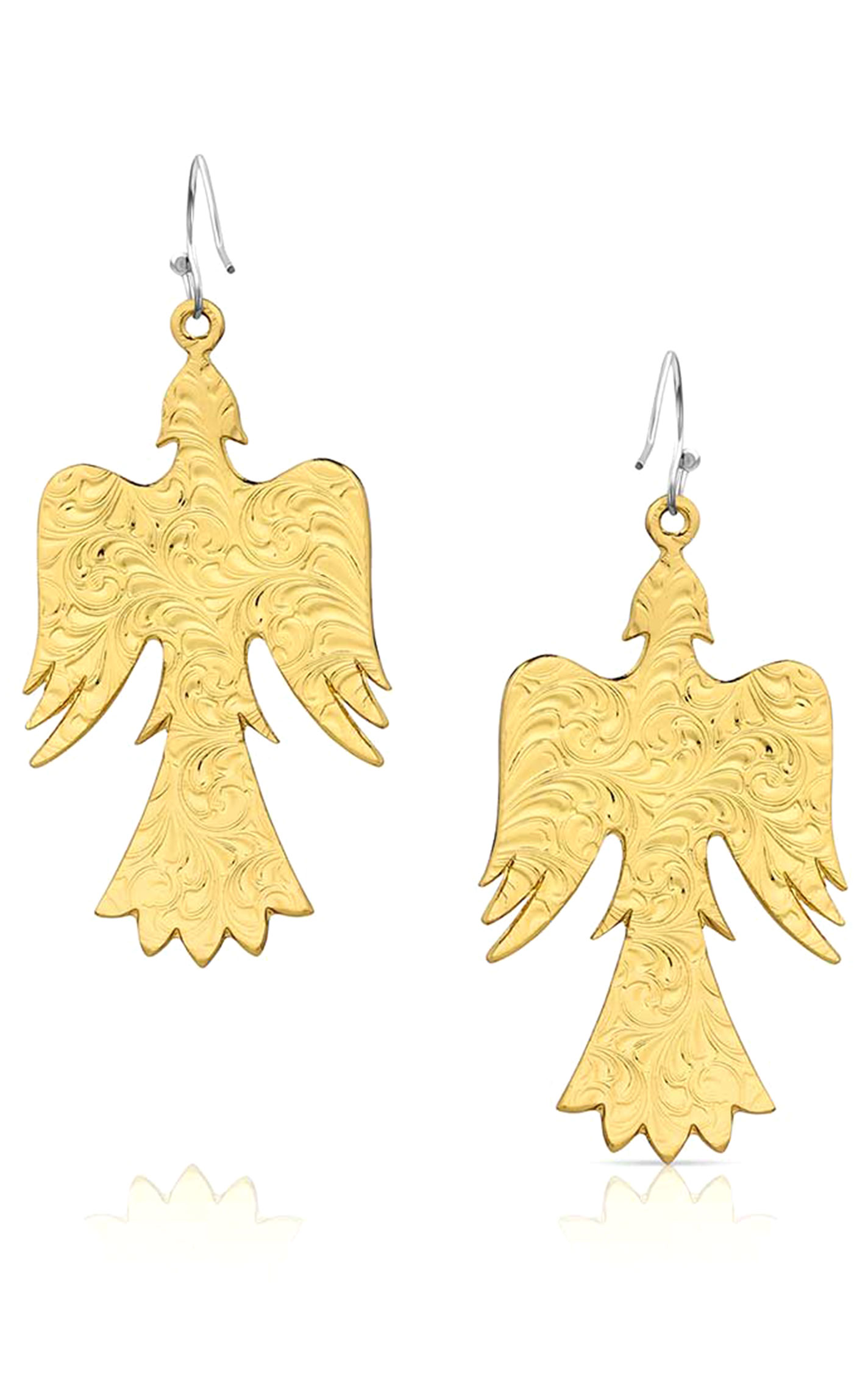 Montana Silversmiths Gold Phoenix Rise Above Earrings - Image 1