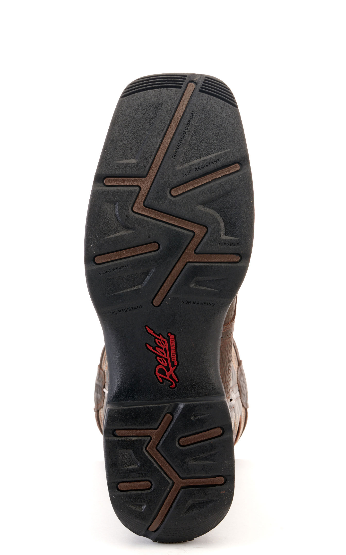 Durango Men's Rebel Brown and Black Wide Square Toe Cowboy Boots - Cavender's Exclusive - Image 1