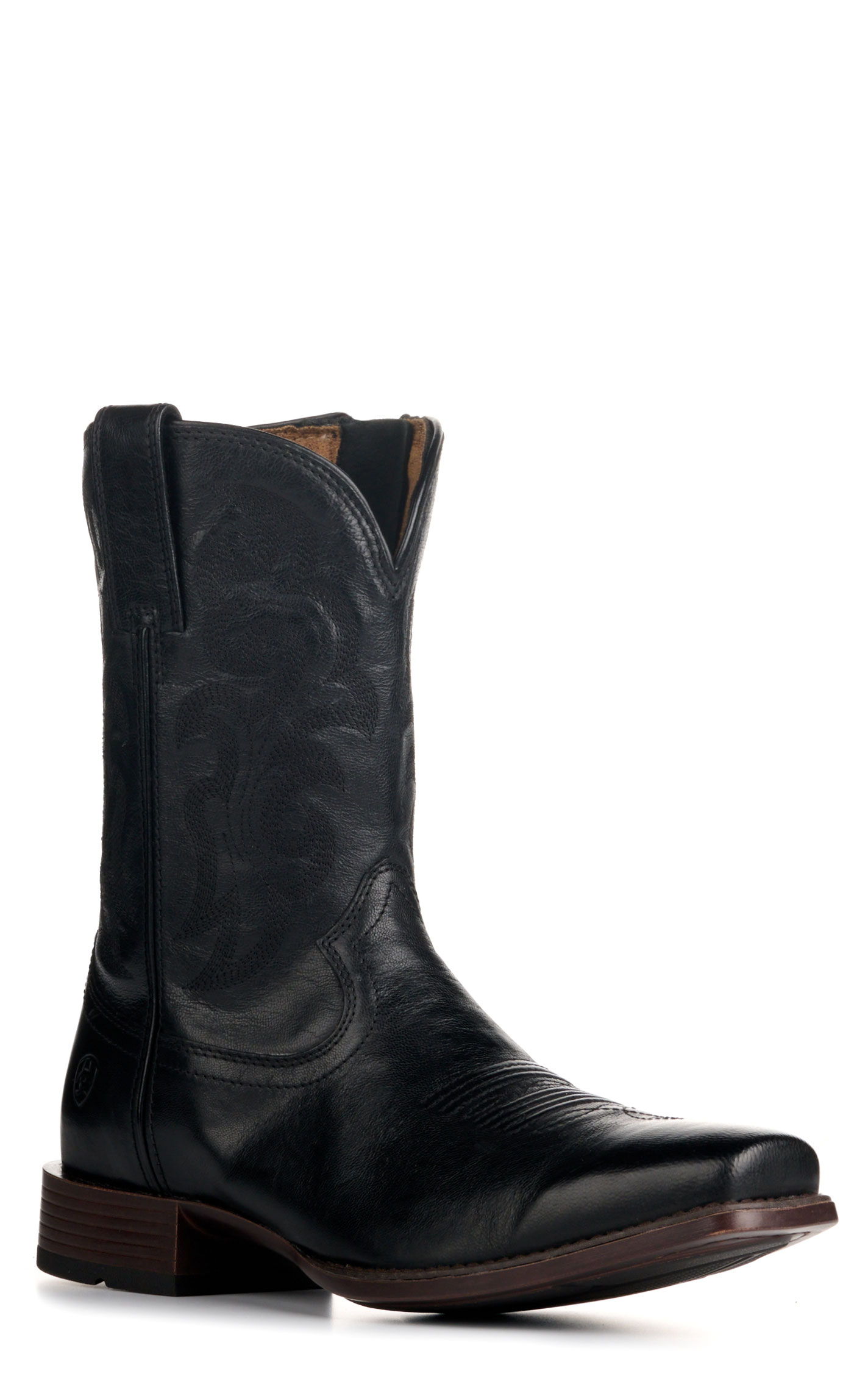 Ariat Men's Iron Black Bantamweight Bodie Square Toe Cowboy Boots - Image 1