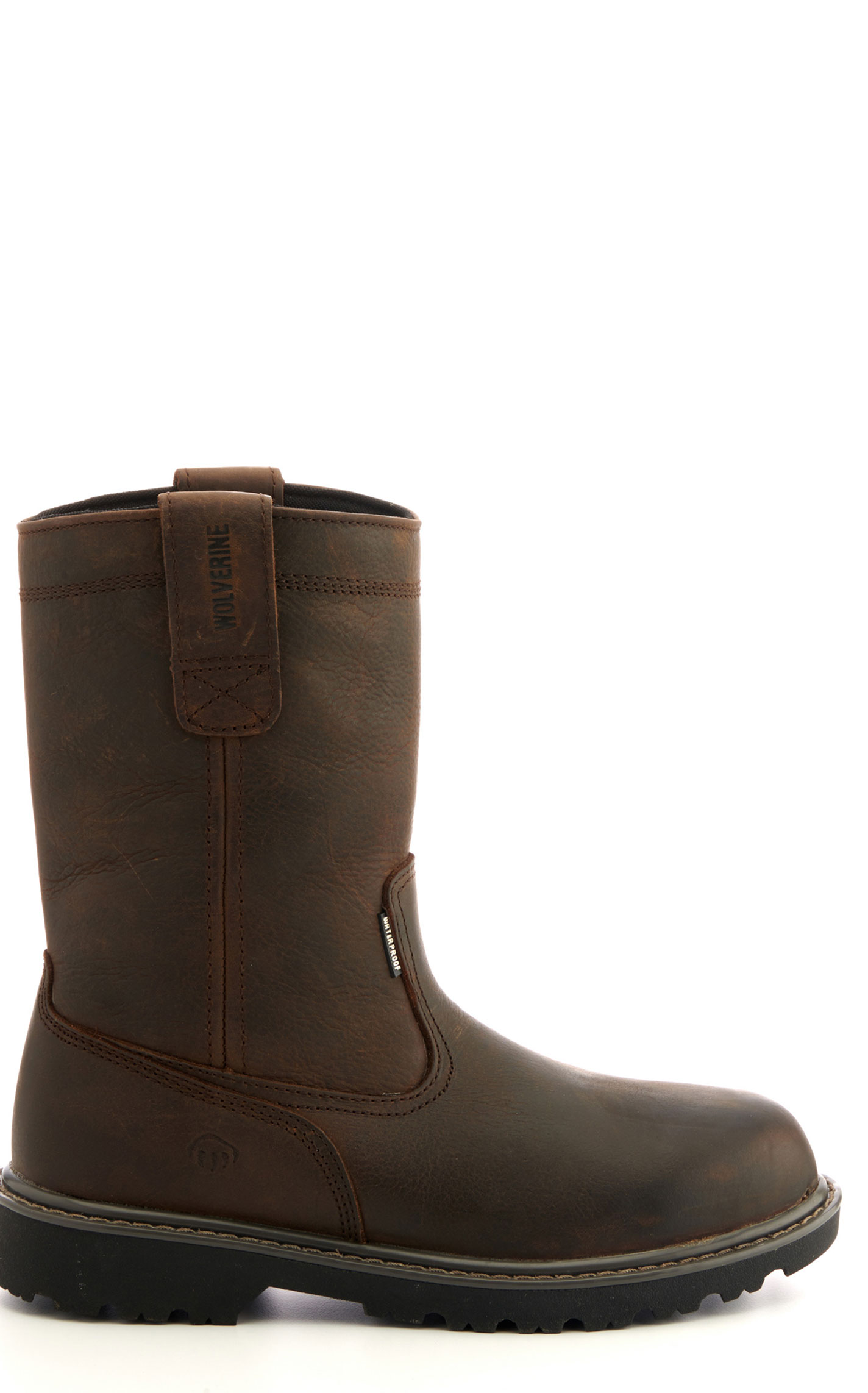 Wolverine Men's Floorhand Dark Brown Waterproof Round Toe Work Boot - Image 1