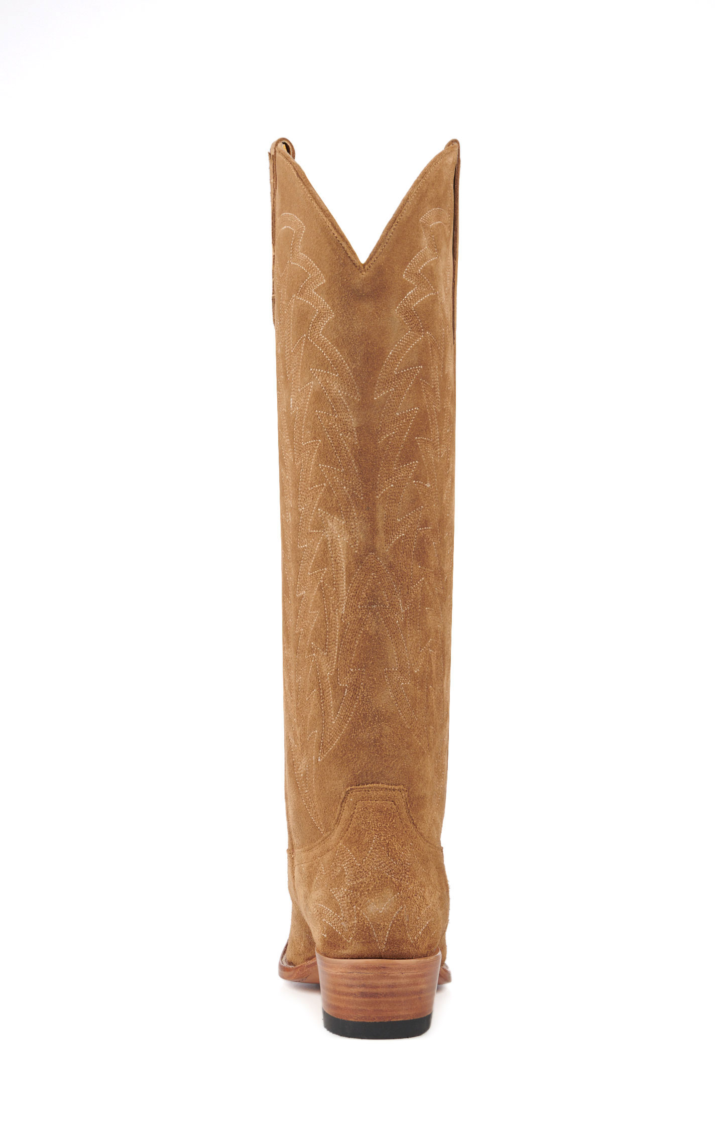 JRC & Sons Women’s Nancy Sand Suede Snip Toe Tall Cowboy Boots - Image 1
