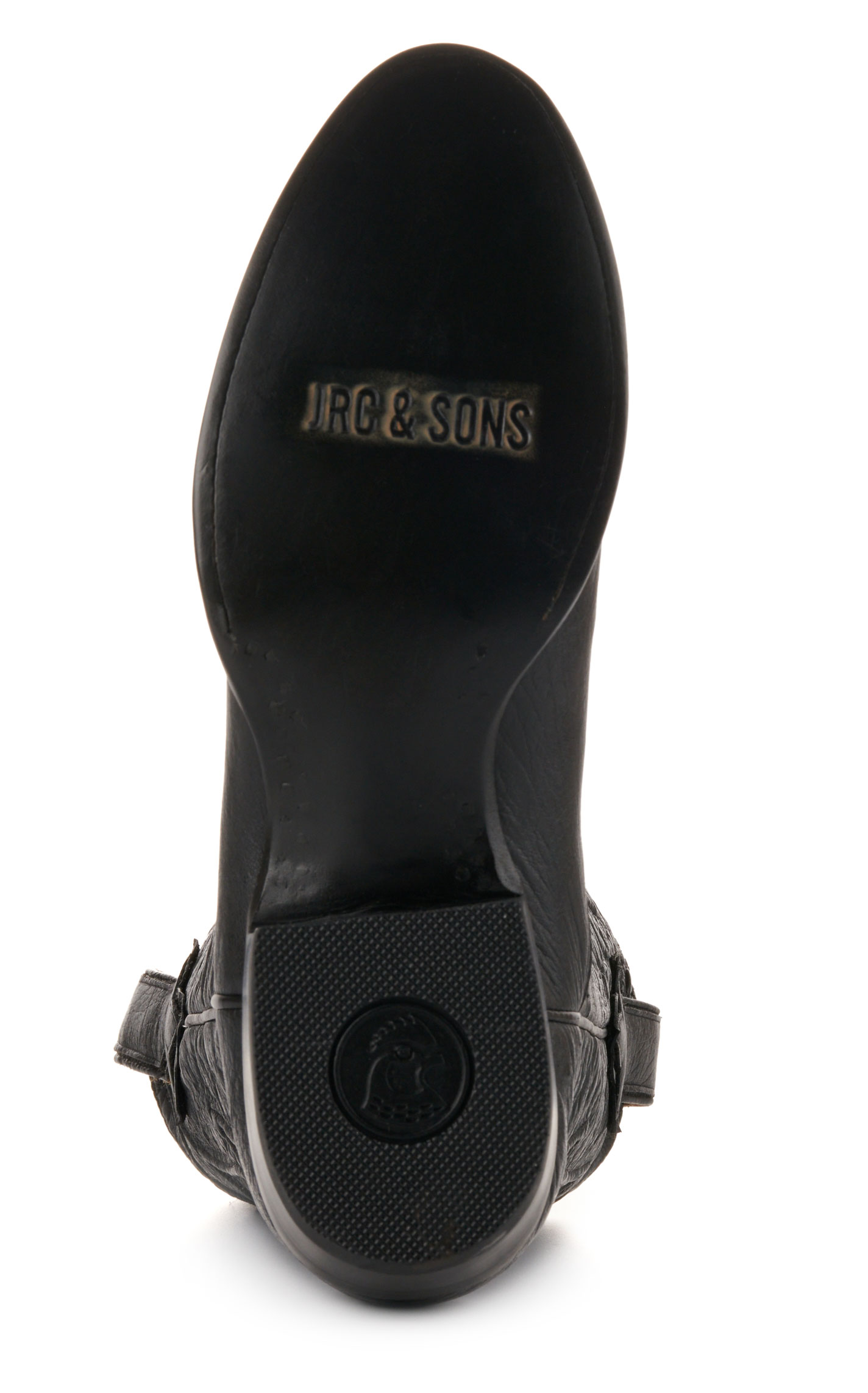 JRC & Sons Men's Cooper Smooth Quill Ostrich Round Toe Exotic Cowboy Boot in Black - Image 1